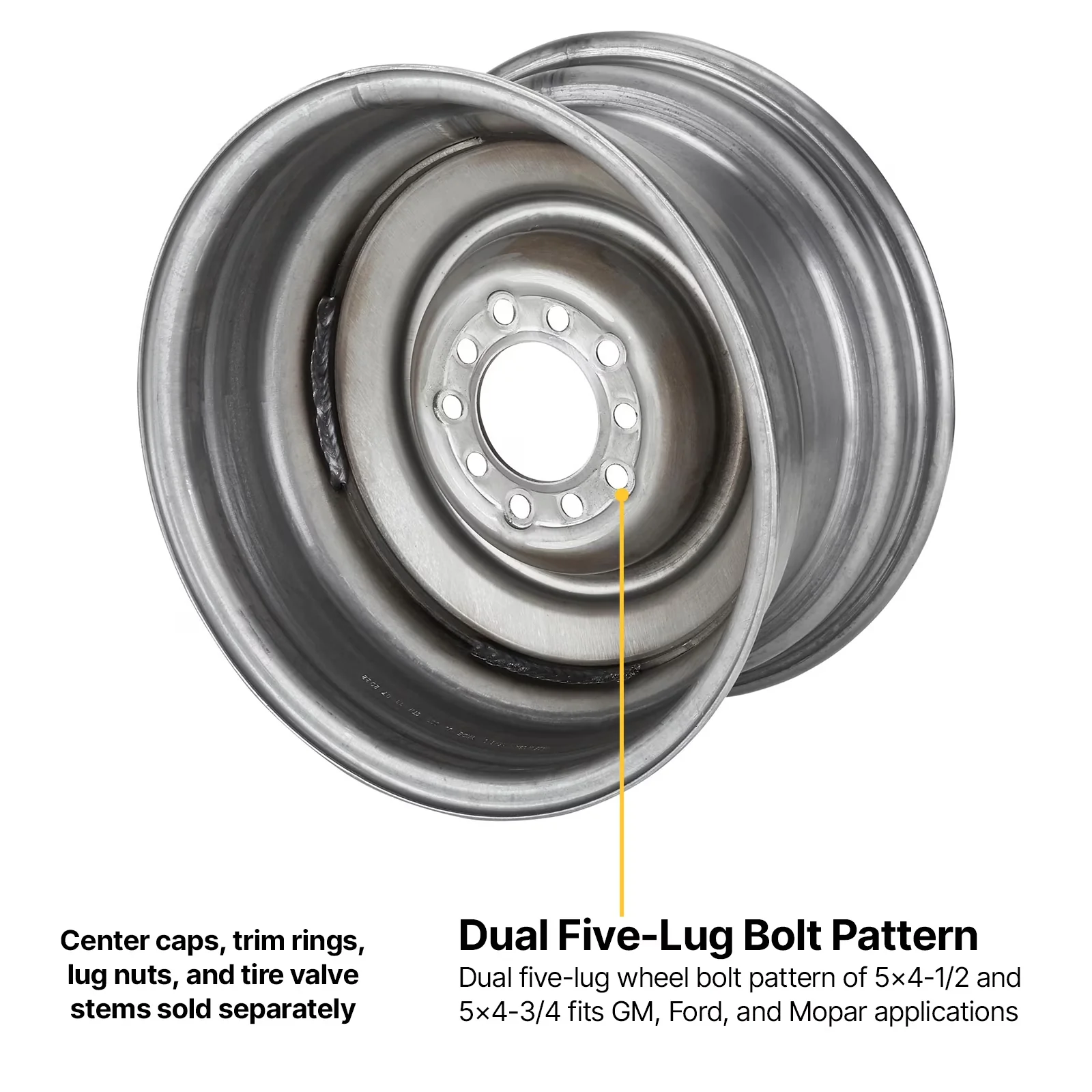 Quality Wheels And Rim with Steel Wheel Protector, Smoothie 15x8 Plain Steel Wheel - Steel Natural Model 5EB2F1