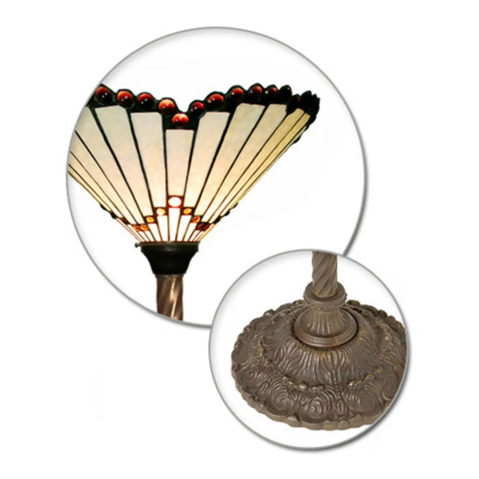 Quality Floor Lamp with Traditional, Torchiere Lamps, Dimmable - Zinc Metal Model 51A99F