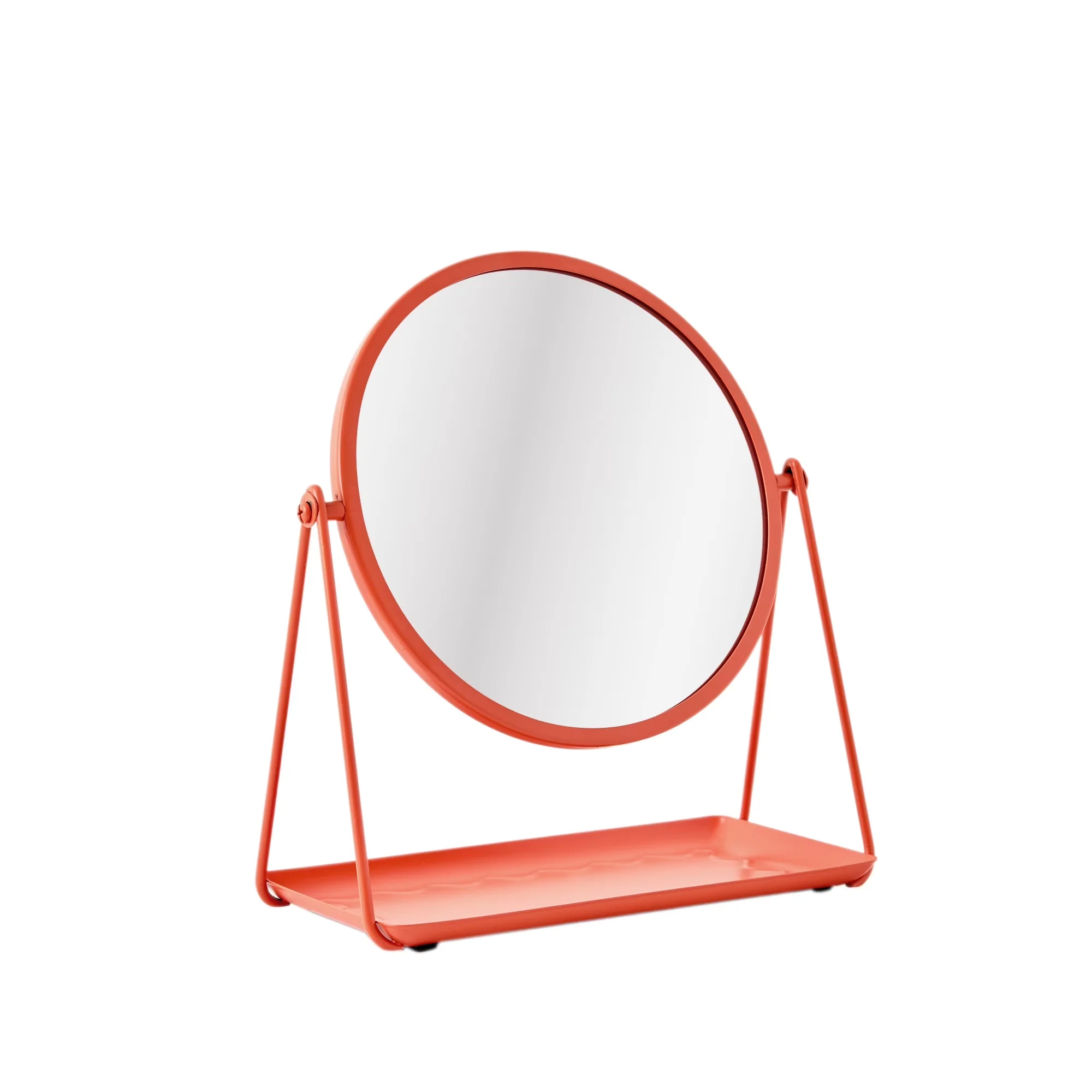 Essential Bathroom Renovation with Tilting Movement, Contemporary, Metal Tray - Orange 8.25" x 8.25" Model 68A100
