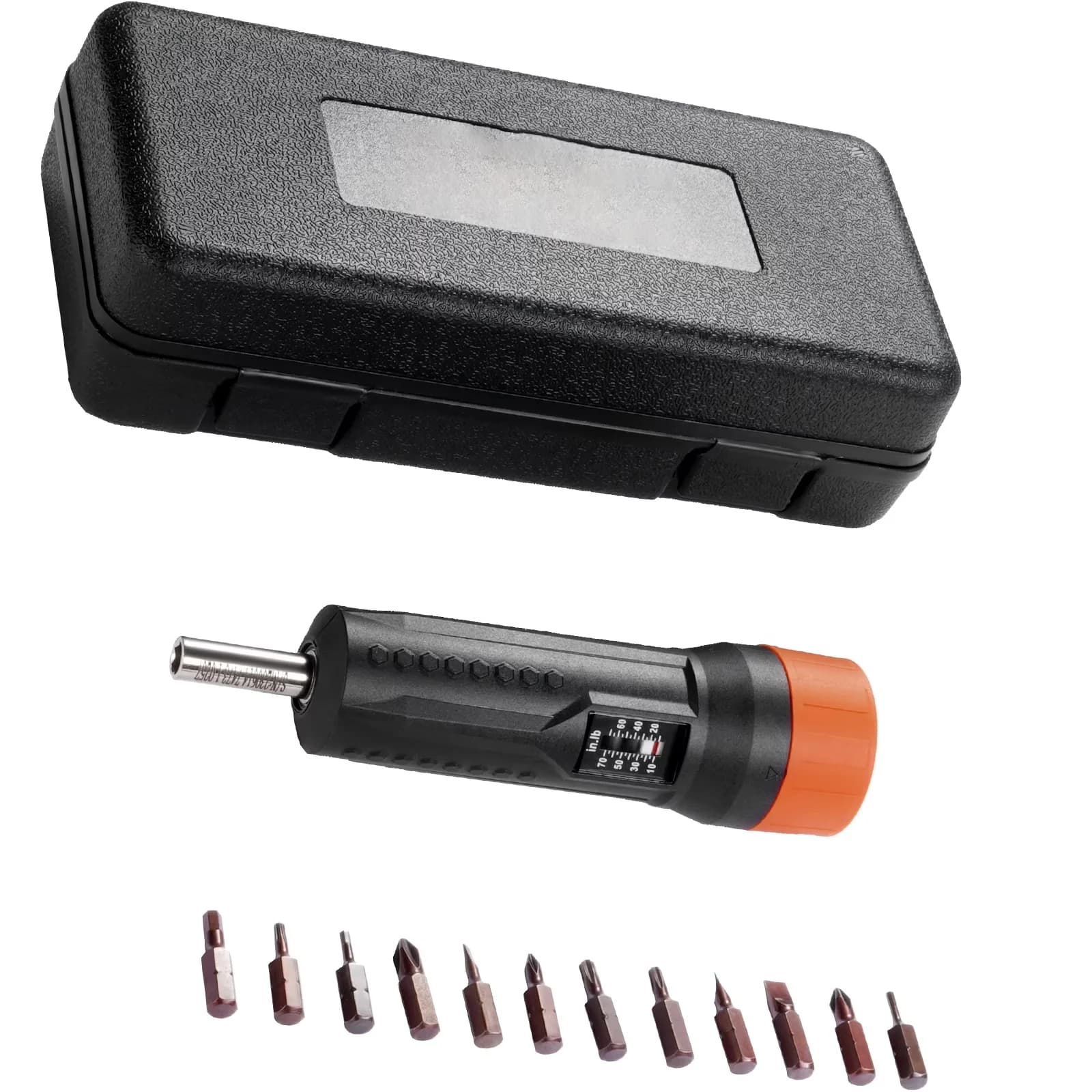 Toolstorage Premium with Adjustable, Case, Screwdriver Torque Wrench - Blackorange Nylon Model D194C8