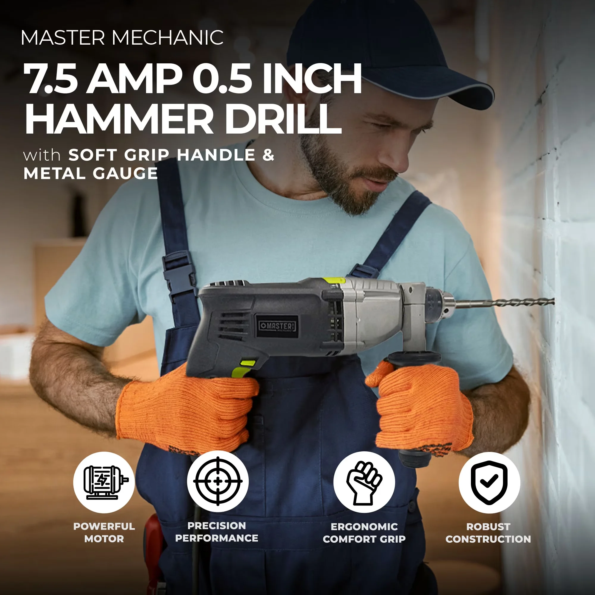 Versatile Drills Driver with Ergonomic Soft Grip, Material: Mixed - Gray 1 Model 994D00