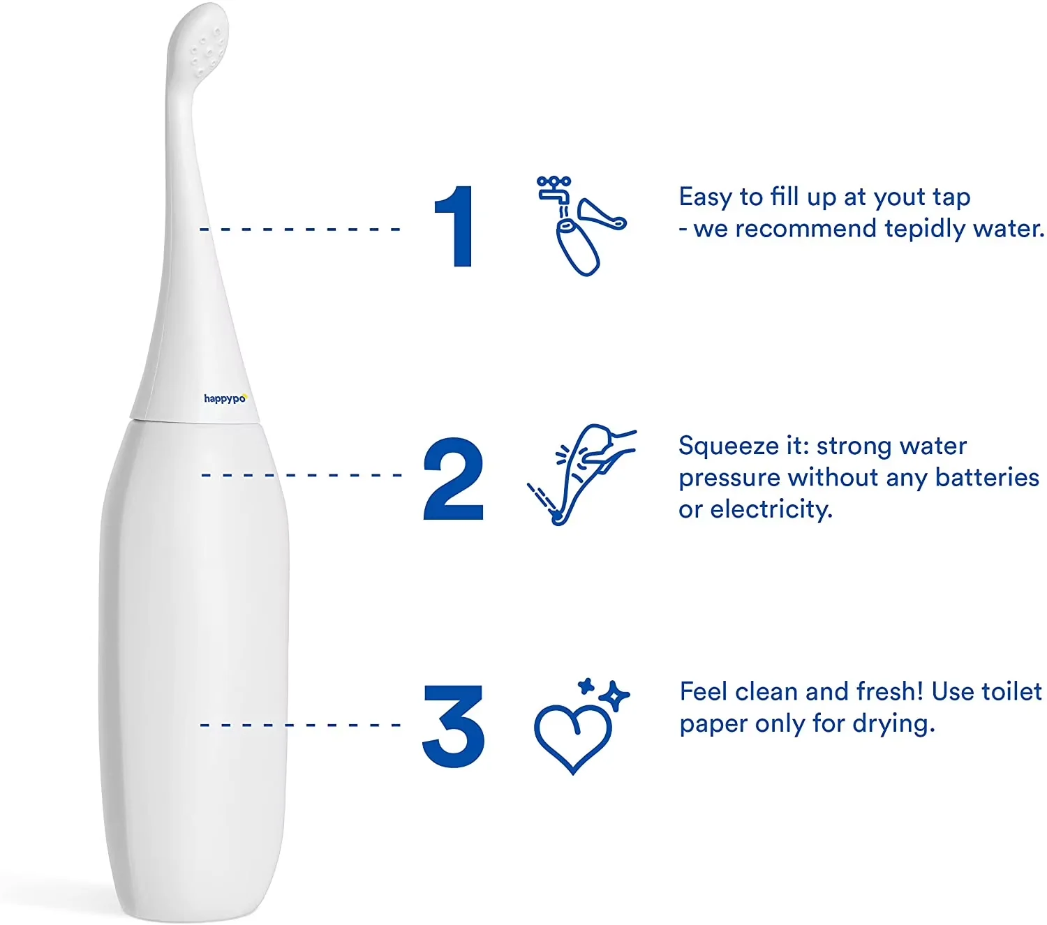 Shower Head Versatile with Portable - Plastic White Original - Quality Construction Model 899A2D