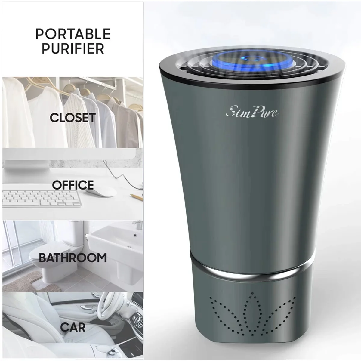 Air Purifier Classic with Filter Change Indicator, Easy Replacement - Black Model 276379