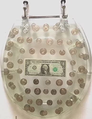 Toilet Seats And Lid Compact - Resin Clear - Contemporary Style Model CDAD5C