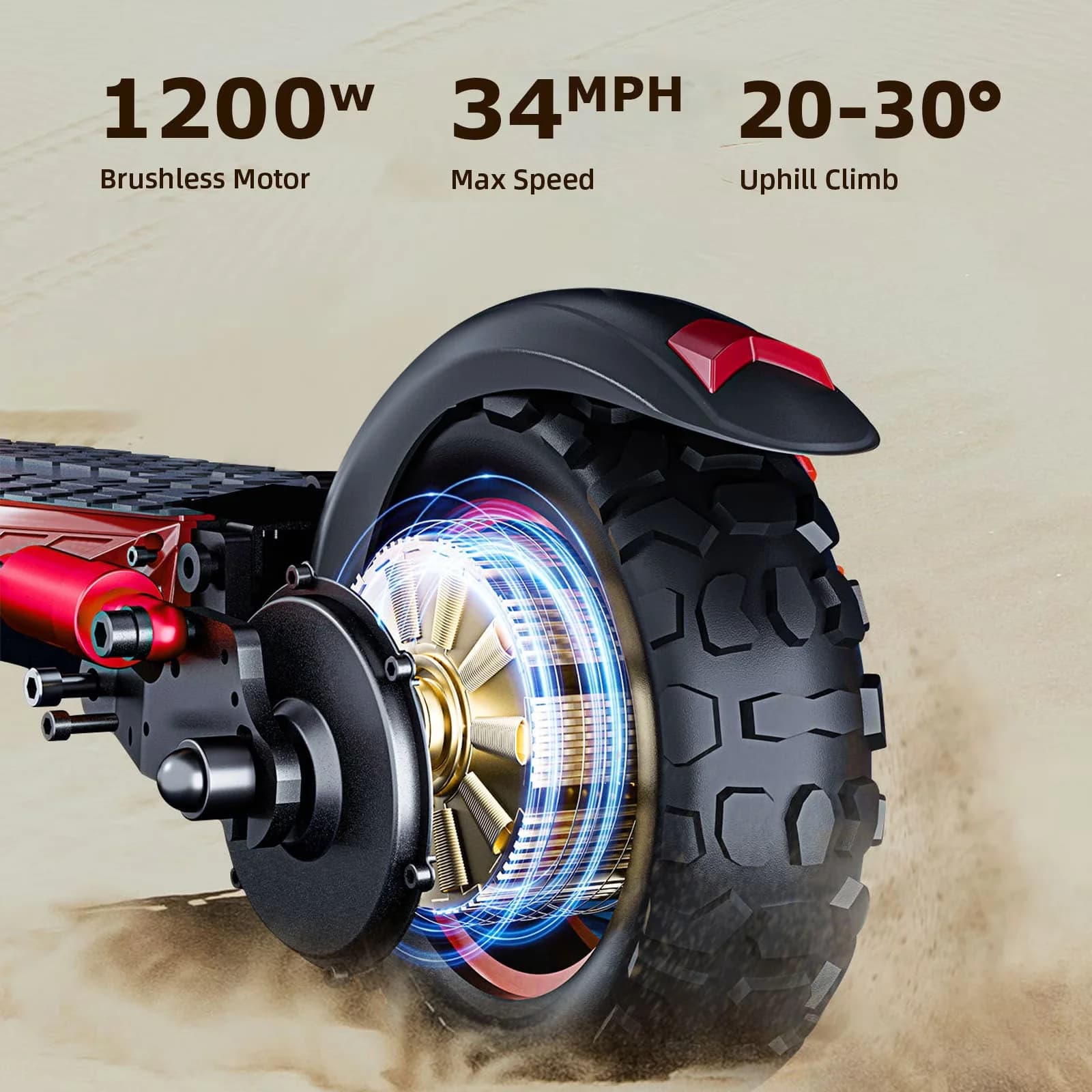 Premium Scooter with 1200W, 48V, Headlights - Aluminum Alloy Black for Multiple Applications Model 6A1CFF
