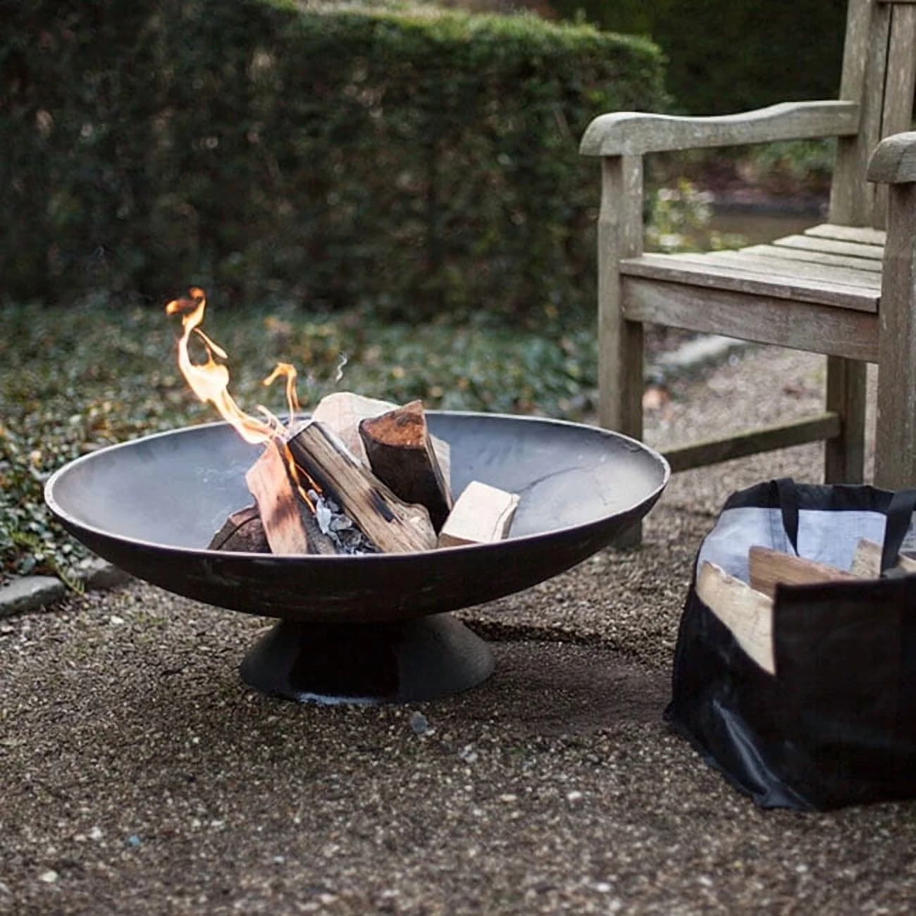 Premium Outdoor Heating with 30.9"D x 30.9"W x 11"H, Black - Black Metal#Steel, Steel Model 80669D