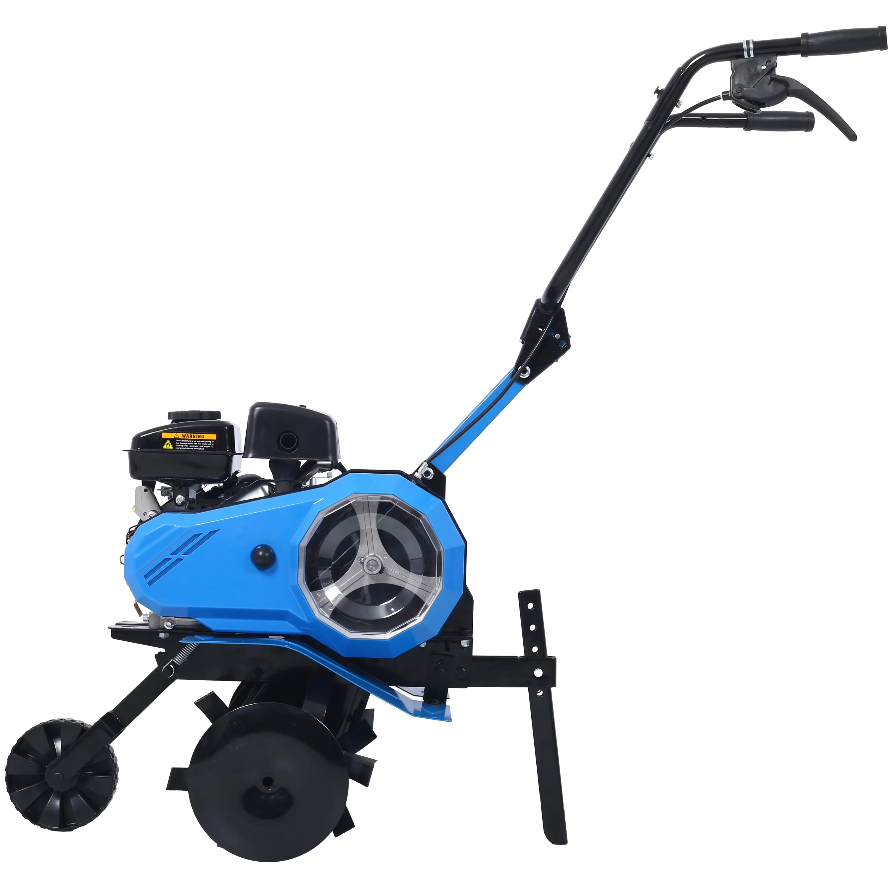 Quality Trillers Cultivator with Adjustable Depth, 78.5cc 4-Stroke Front Tine Rototiller, Transport Wheels for Garden - Model AFFF1F