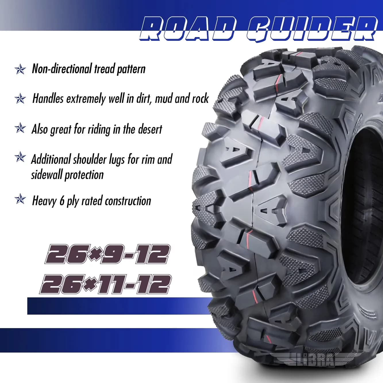 Versatile Atv Tire with Puncture Resistant, Great for riding in the desert also., Set of 4 - Model 1A9807