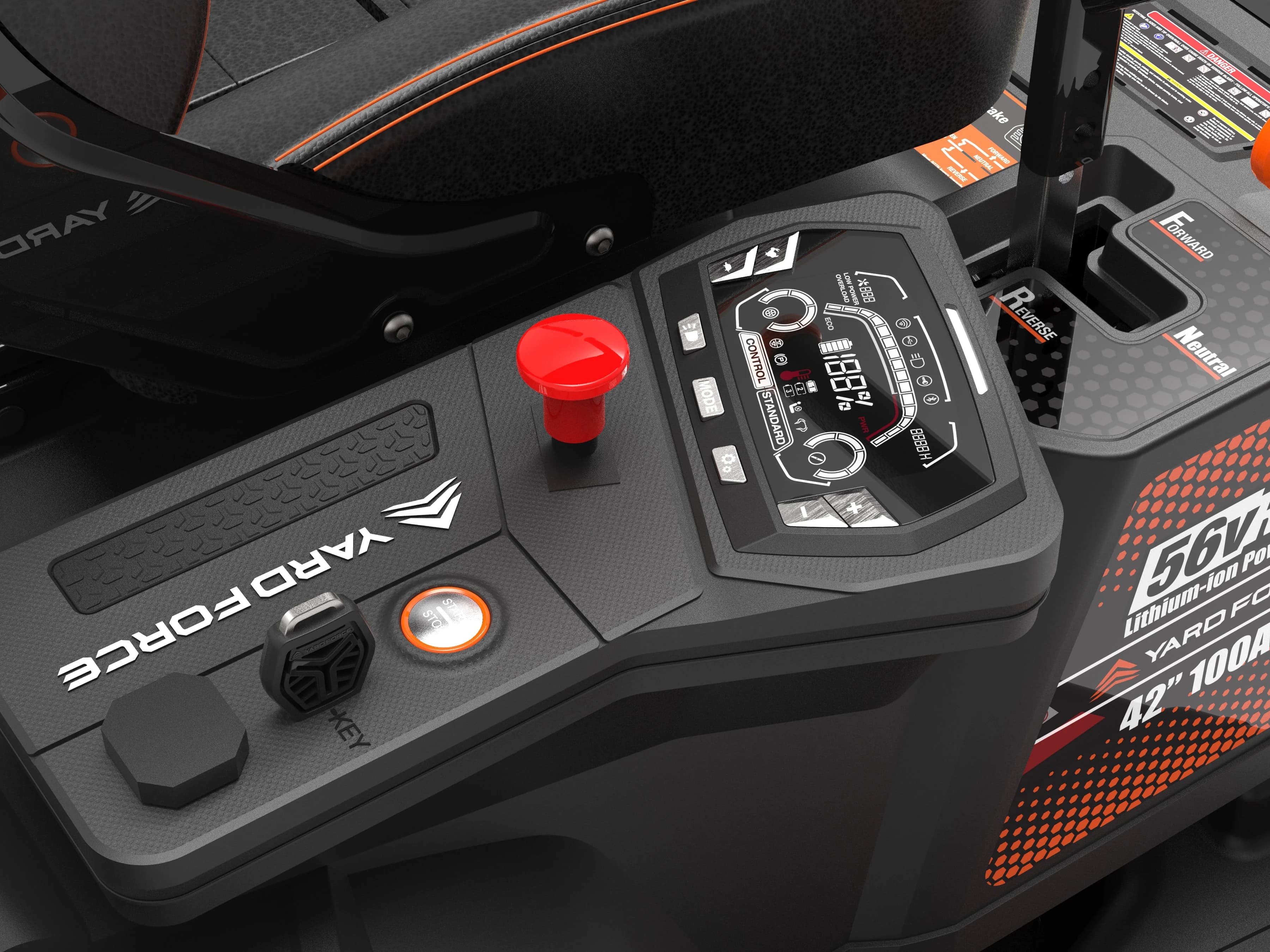Reliable Riding Lawn Mower with Battery, LED, 56V - Z42-562 - Quality Construction Model 698156