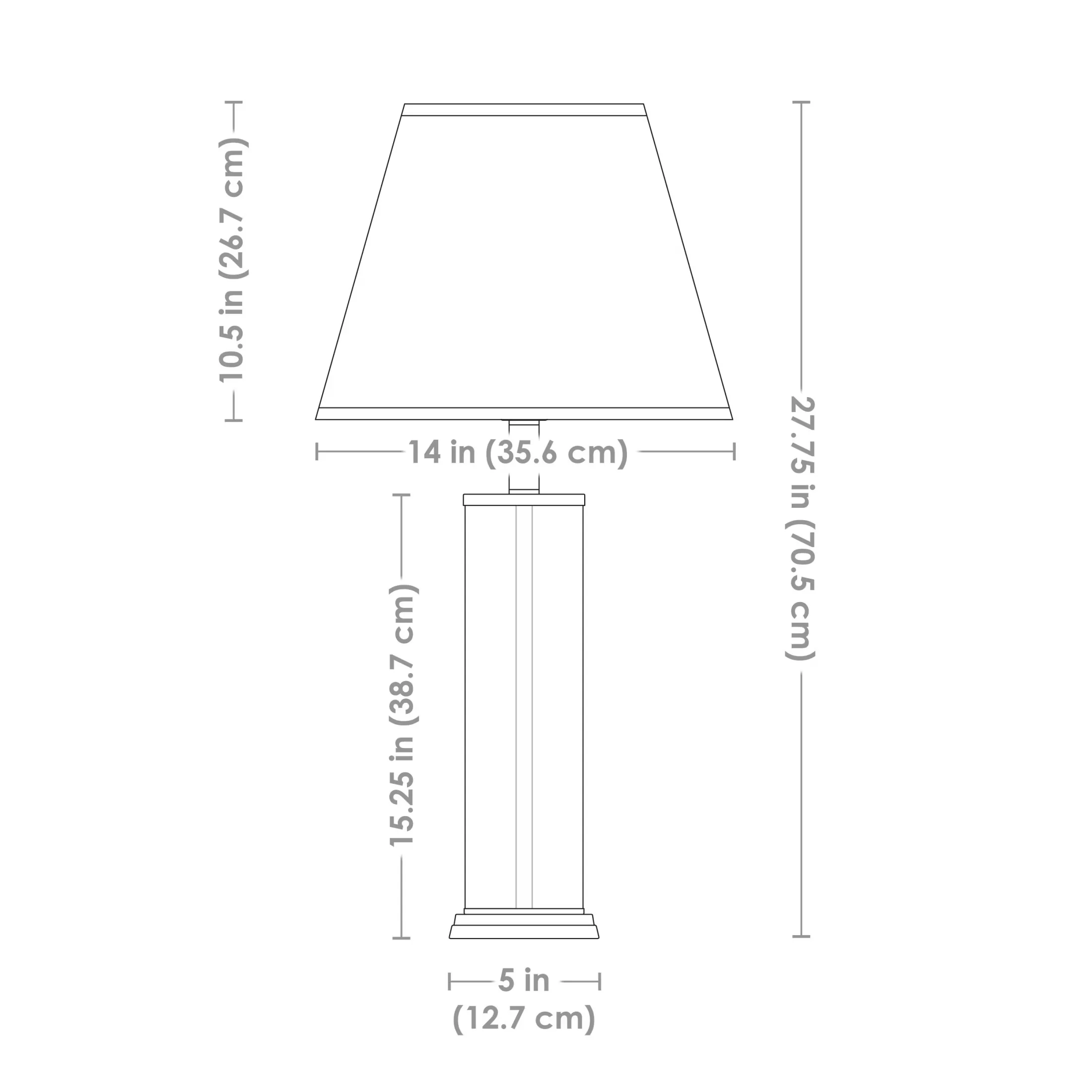 Classic Lamp Set with LED, Modern, Eco Friendly - Stainless Steel White, Silver Model 67FB20