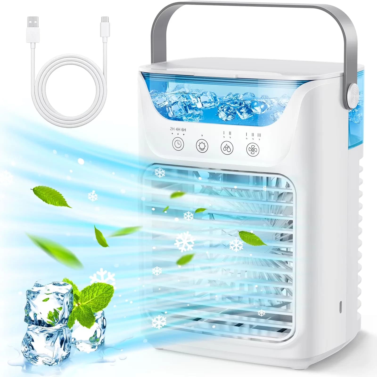 Compact Air Conditioner with Variable Speed, Adjustable Humidistat, Timer - White Model 715E19