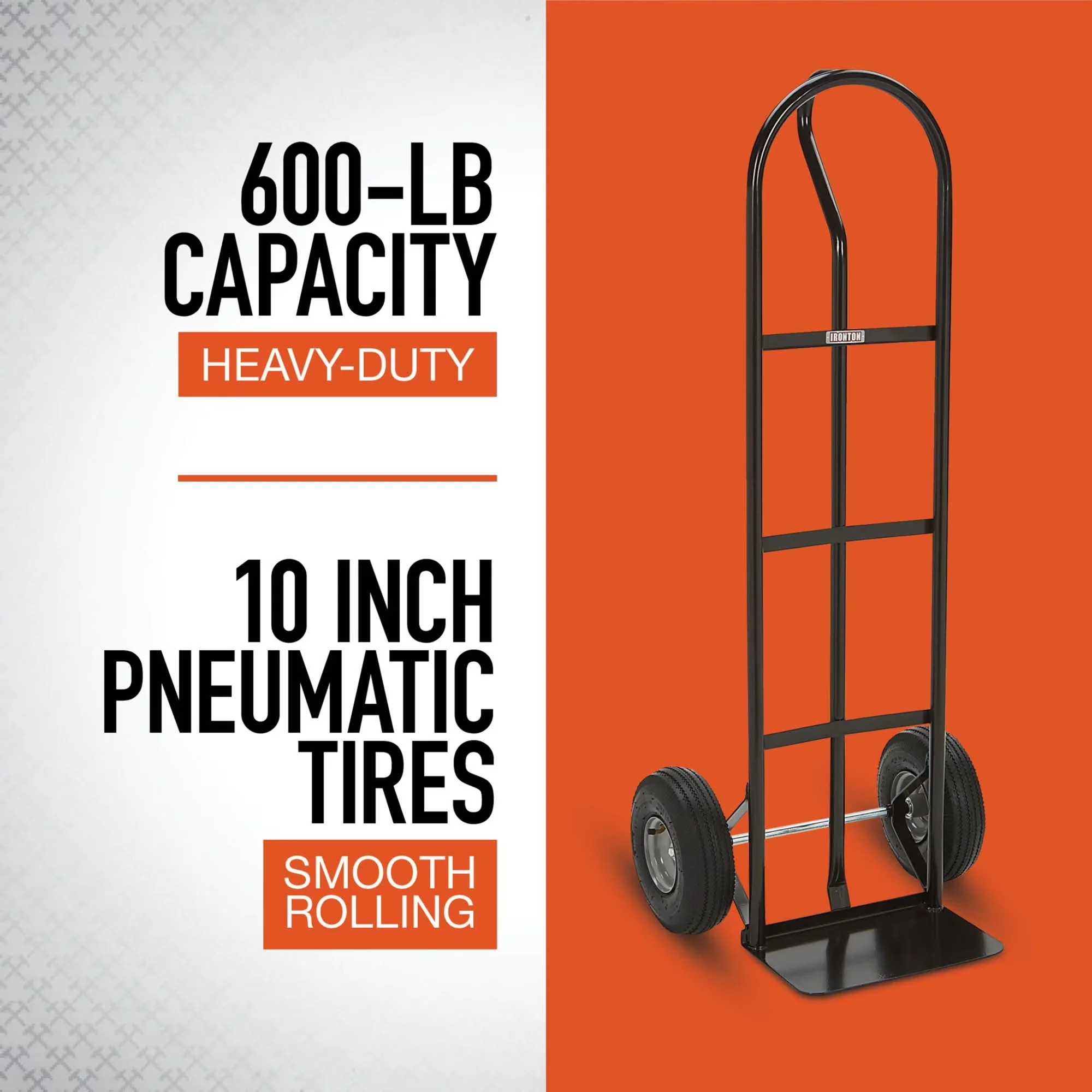 Classic Moving with Durable, Steel Pneumatic Hand Truck, 600-Lb. Capacity - Steel Model C01835