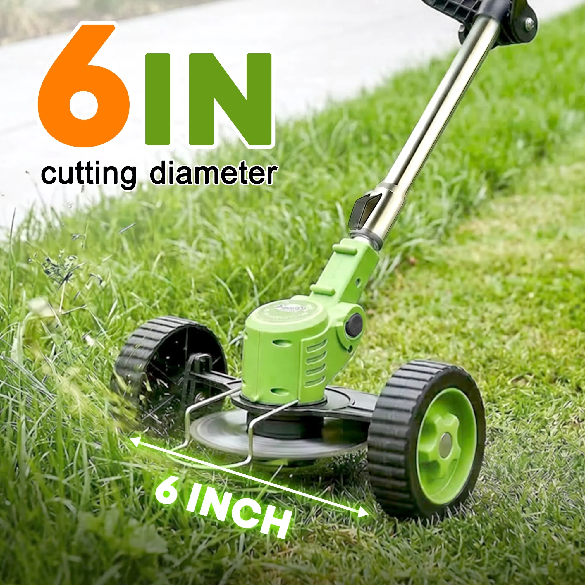 String Trimmer Versatile with Battery, Edger Conversion Capable, Extendable - Green Model 56C886