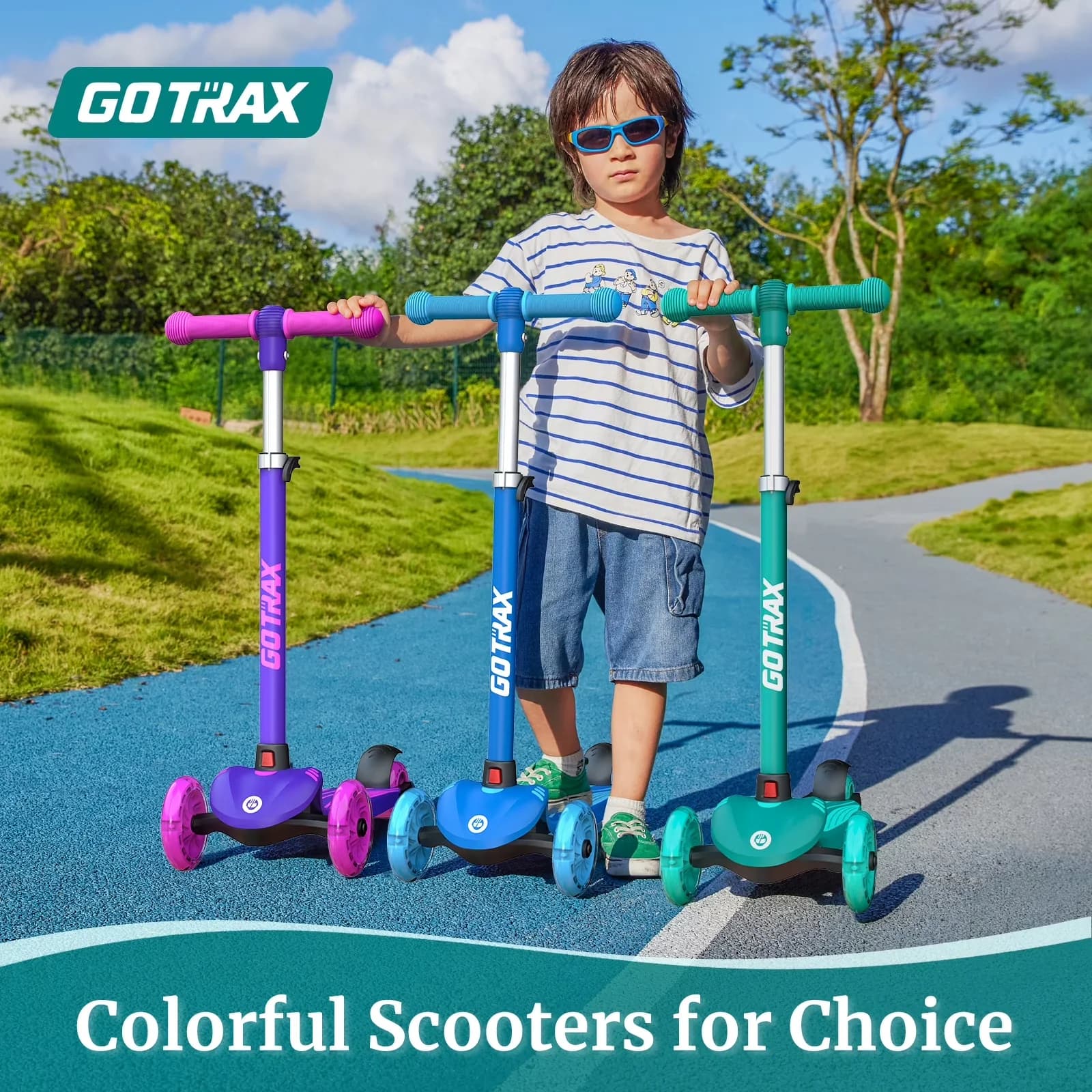 Efficient Scooter with LED, Lightweight, Compact - Aluminum Alloy A6061 & Steel Purple Model B9FCDD
