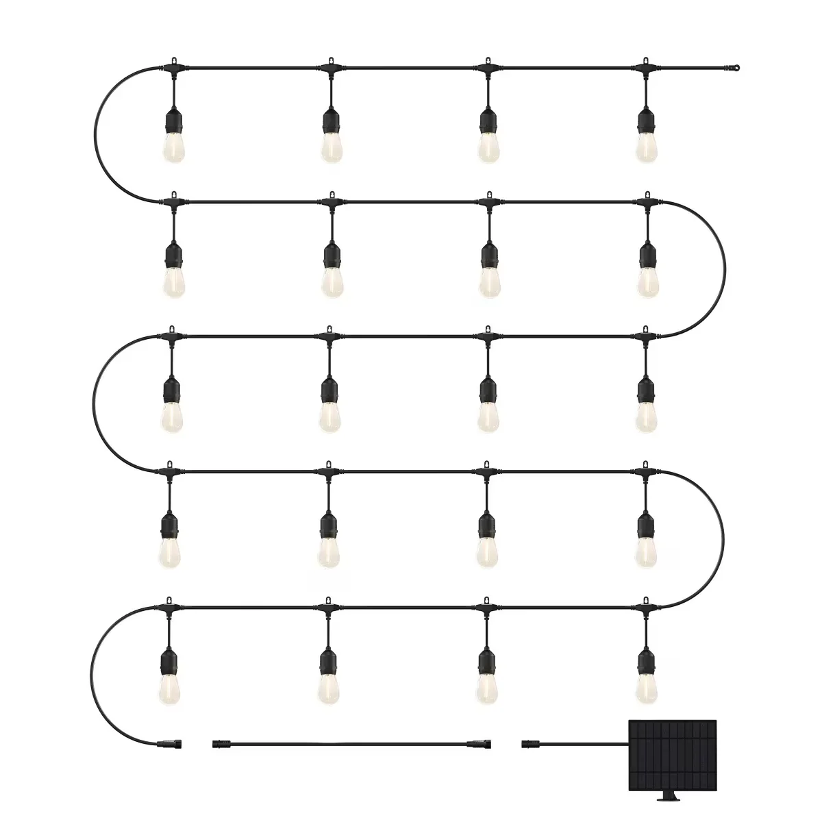 Efficient Novelty Light with LED, Solar, Monocrystalline Solar Panel - Black Model FCBE87