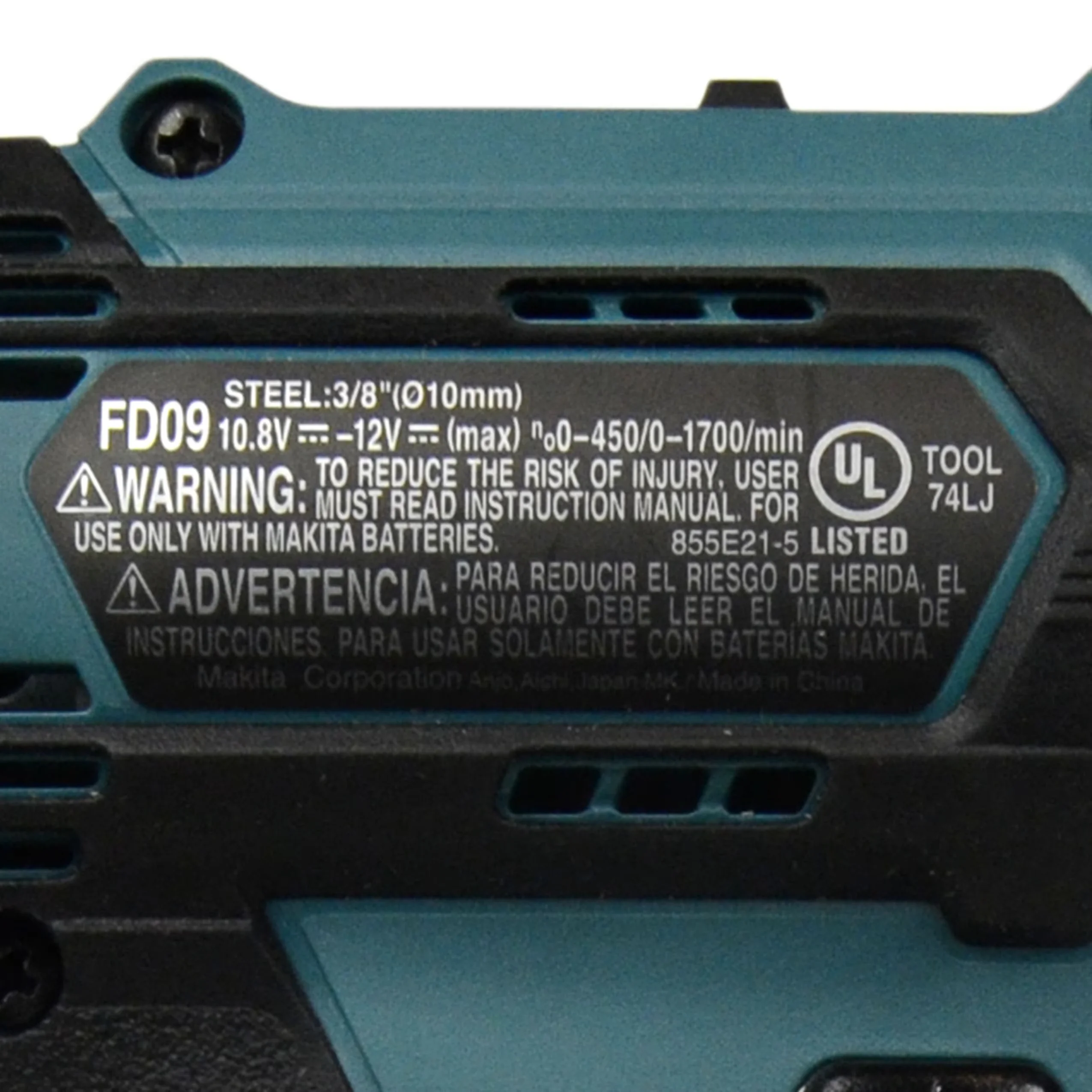 Drills Driver Sleek with Battery, 12V, Lightweight - Green, Black 3/8 in Model 820EF4