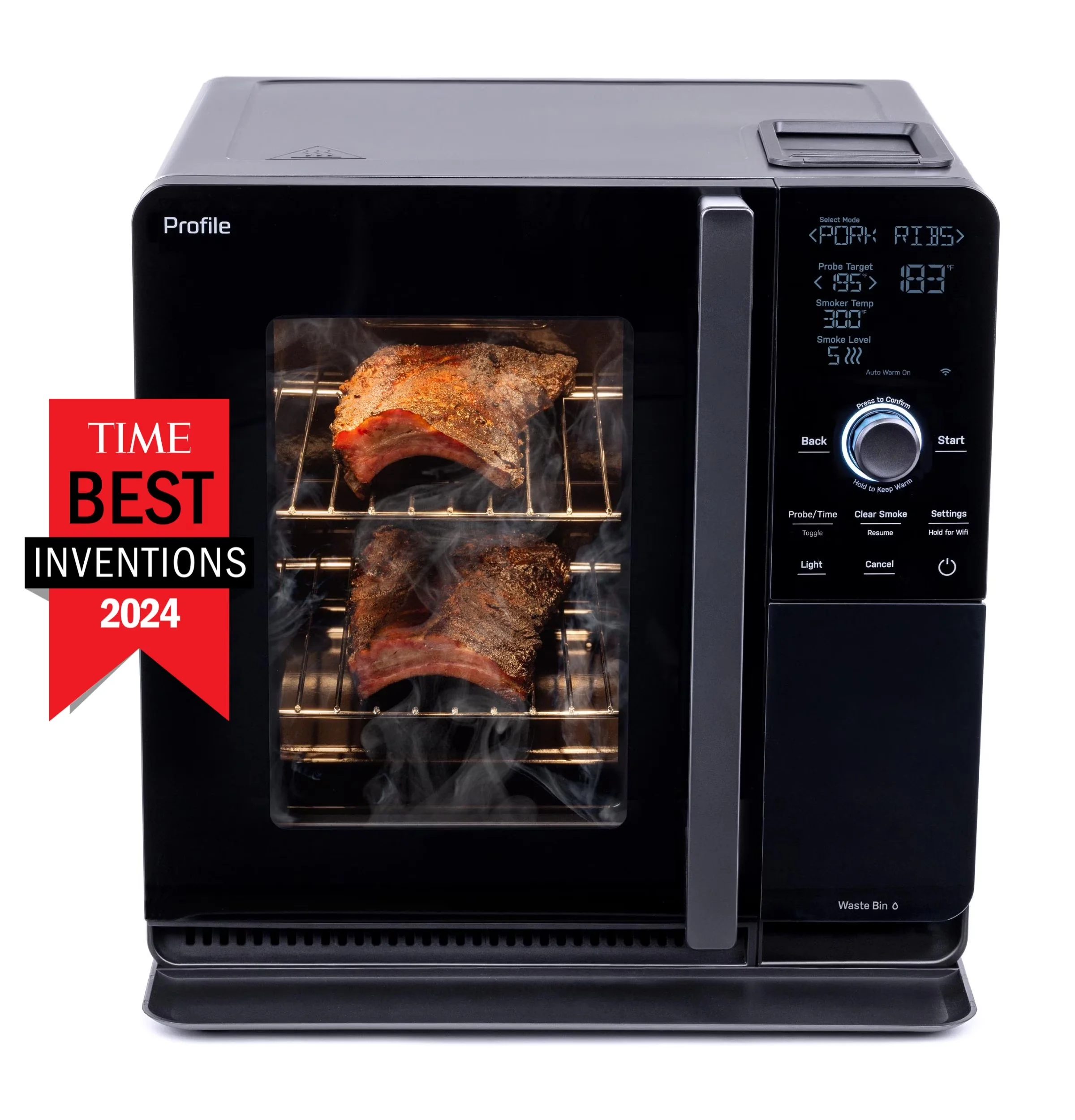 Efficient Smoker with Digital Display, Profile Wood Pellet Food - Cold Rolled Carbon Steel Model E113E3