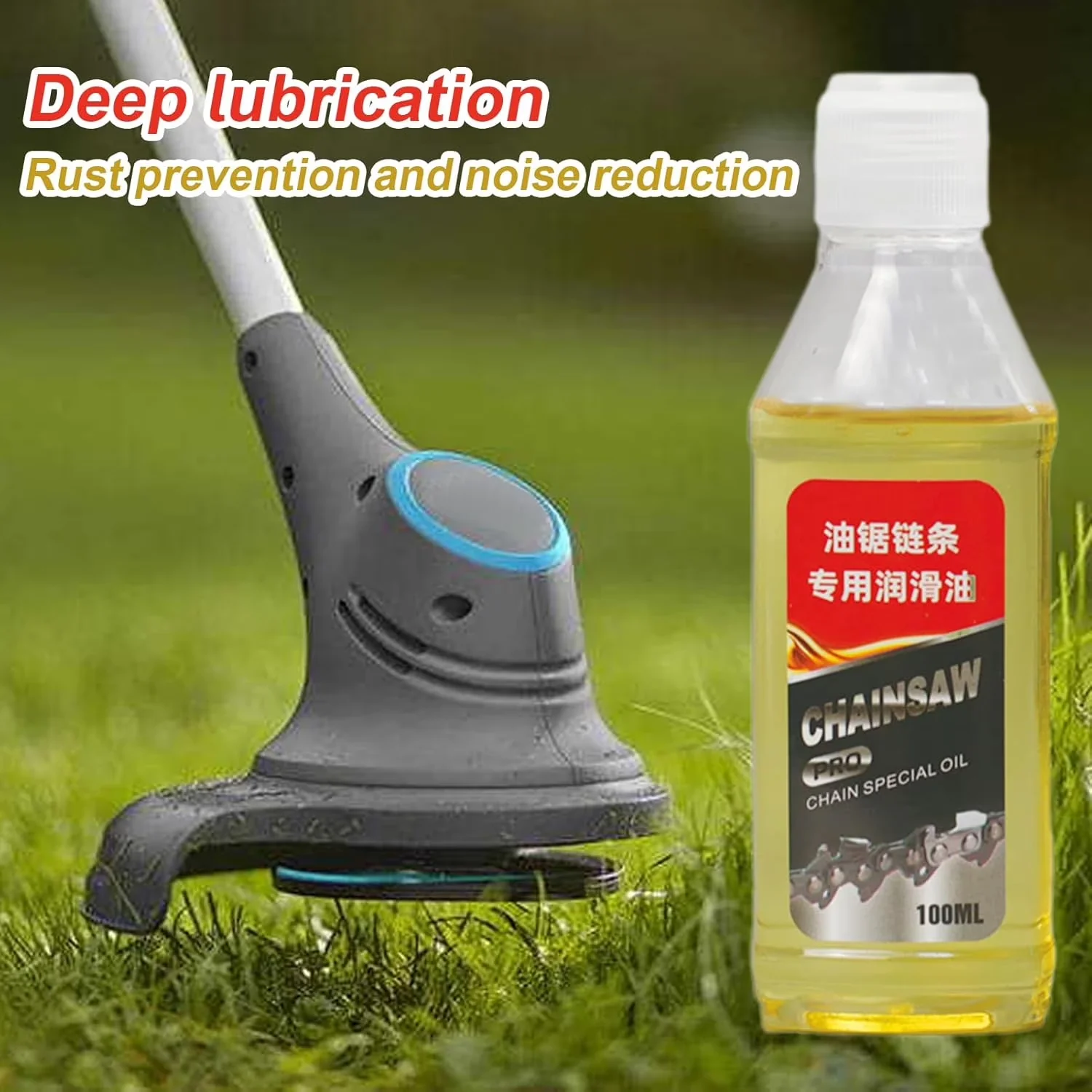 Durable Pole Saw with 3 PCS Chain Oil, All-Season Oil, Professional Bar and Chainsaw Lubricant - White Model DA49C9