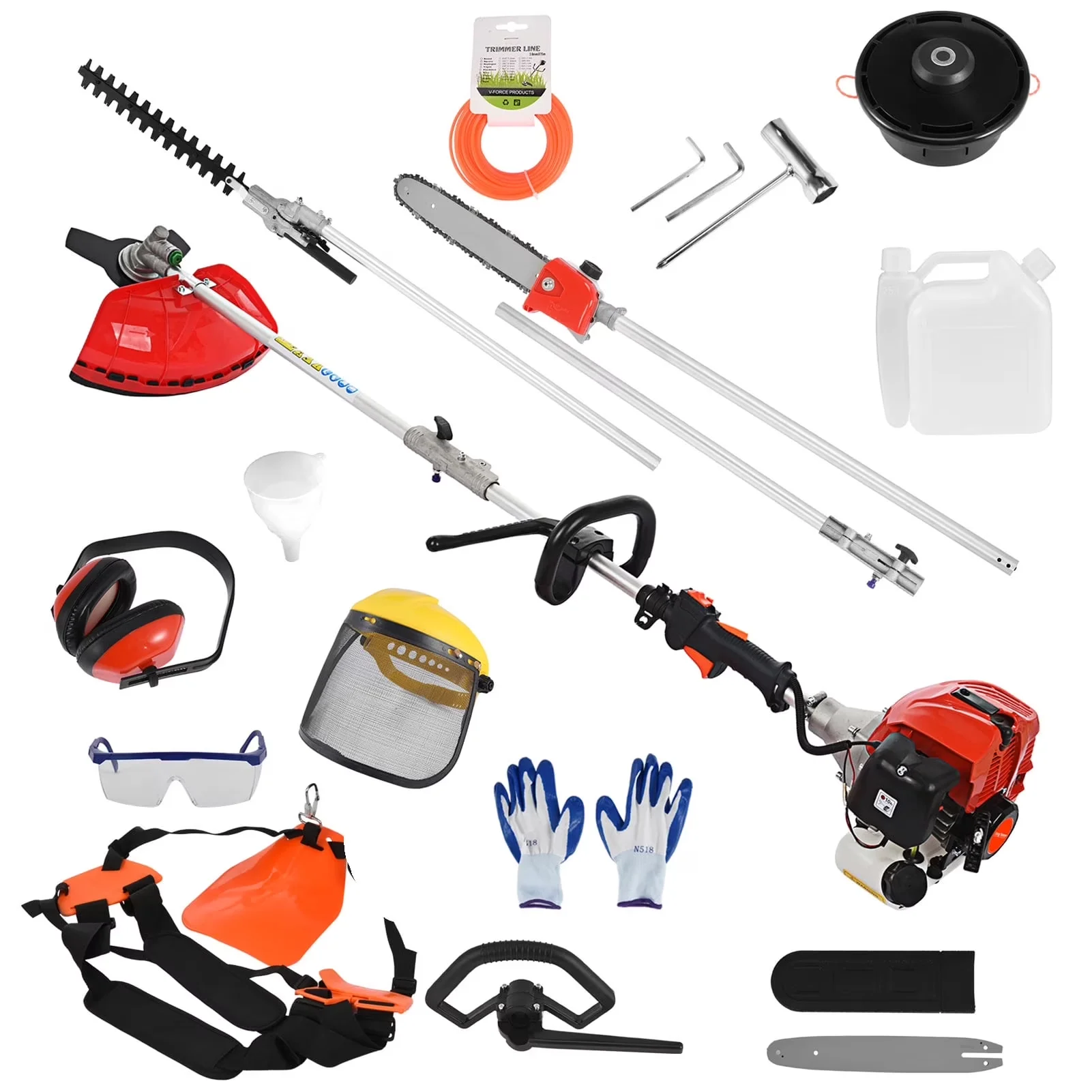 Quality Pole Saw with Extension Chainsaw Earmuffs - Red 5 in - Essential Collection Model 4EAF1C