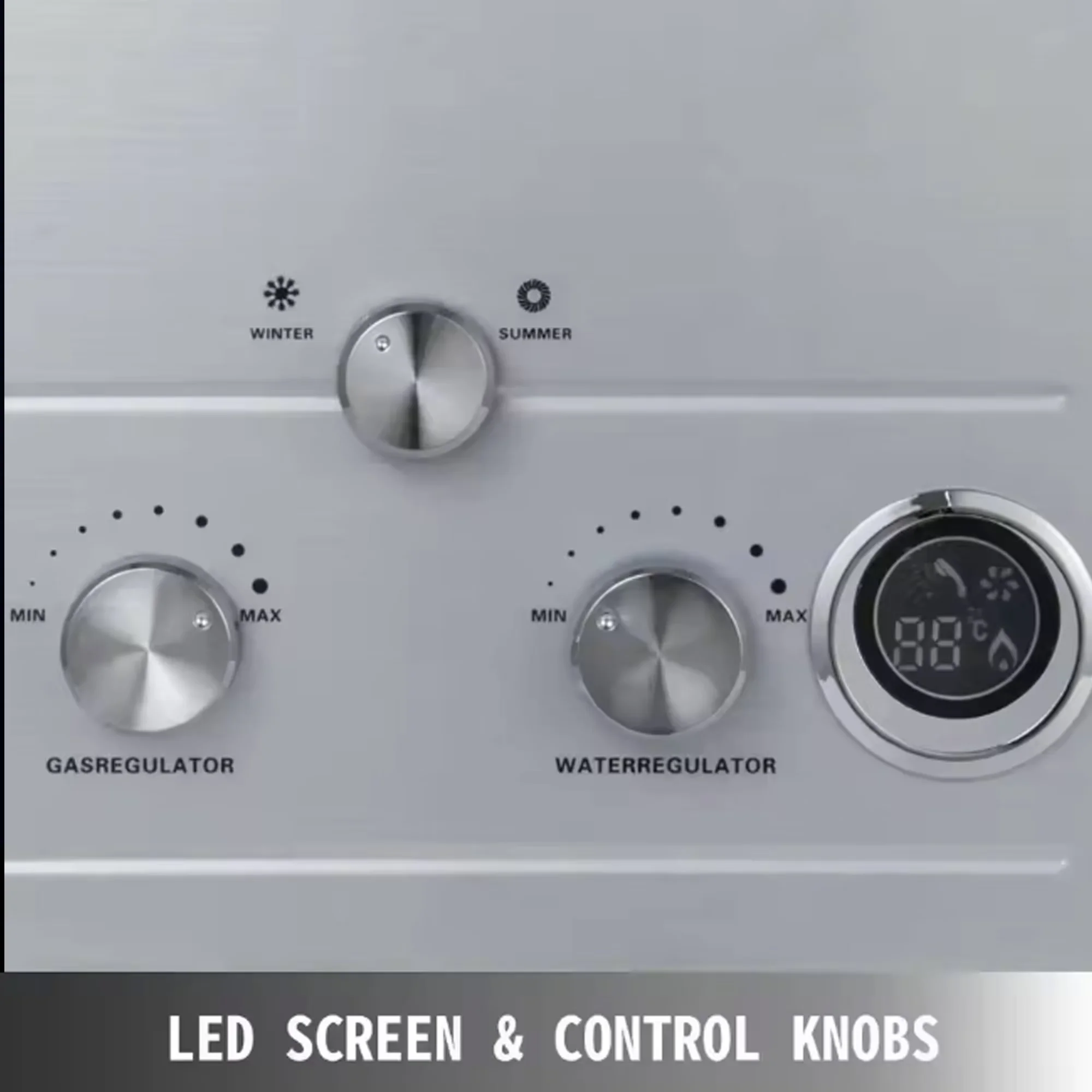 Versatile Plumbing with Battery, Easy Installation, Digital Display for Indoor, Camping - Model 33FDE6