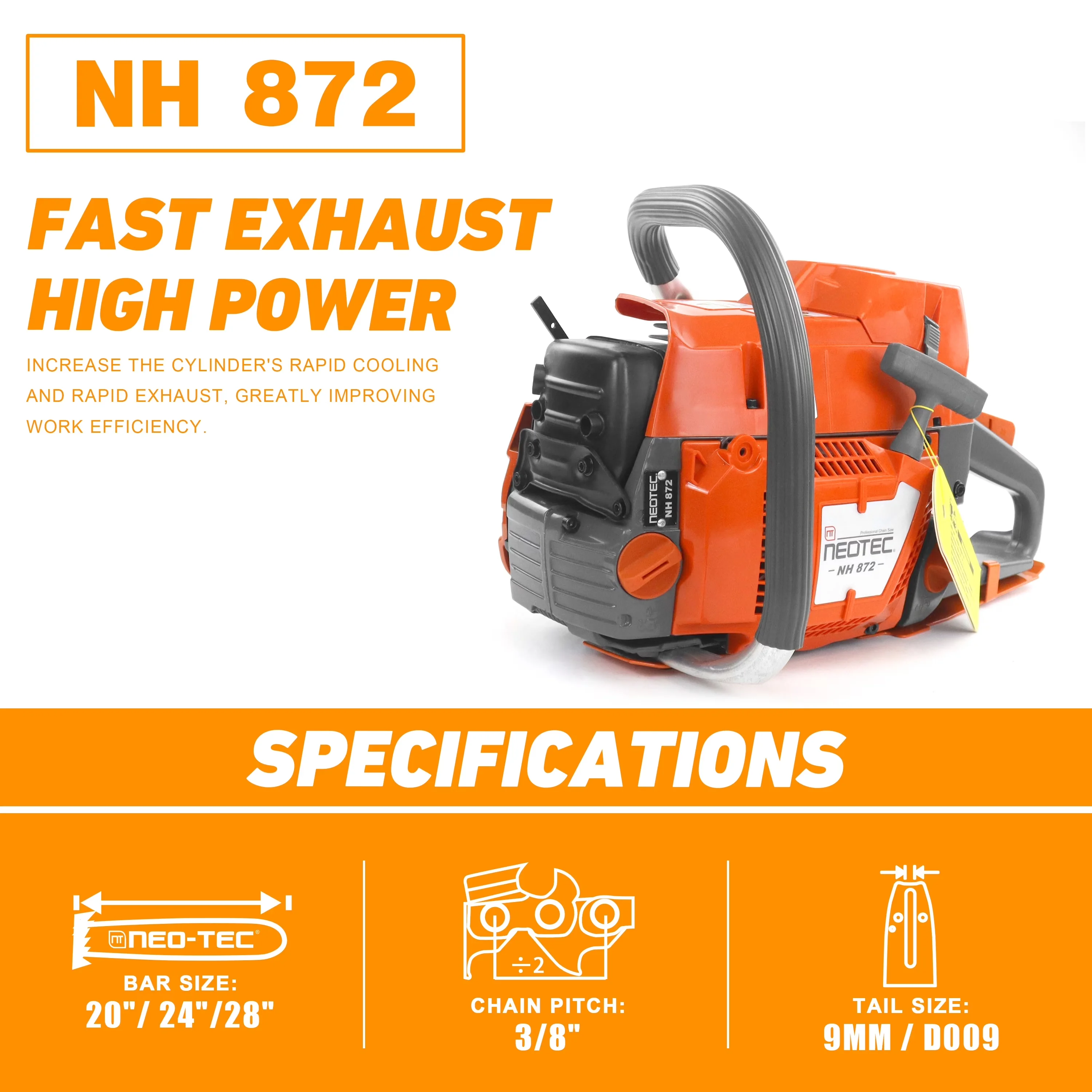 Versatile Chainsaw with Anti-Vibration, Chain Brake, Husqvarna 372XP Motosierra De Gasolina - Model BD7DBB