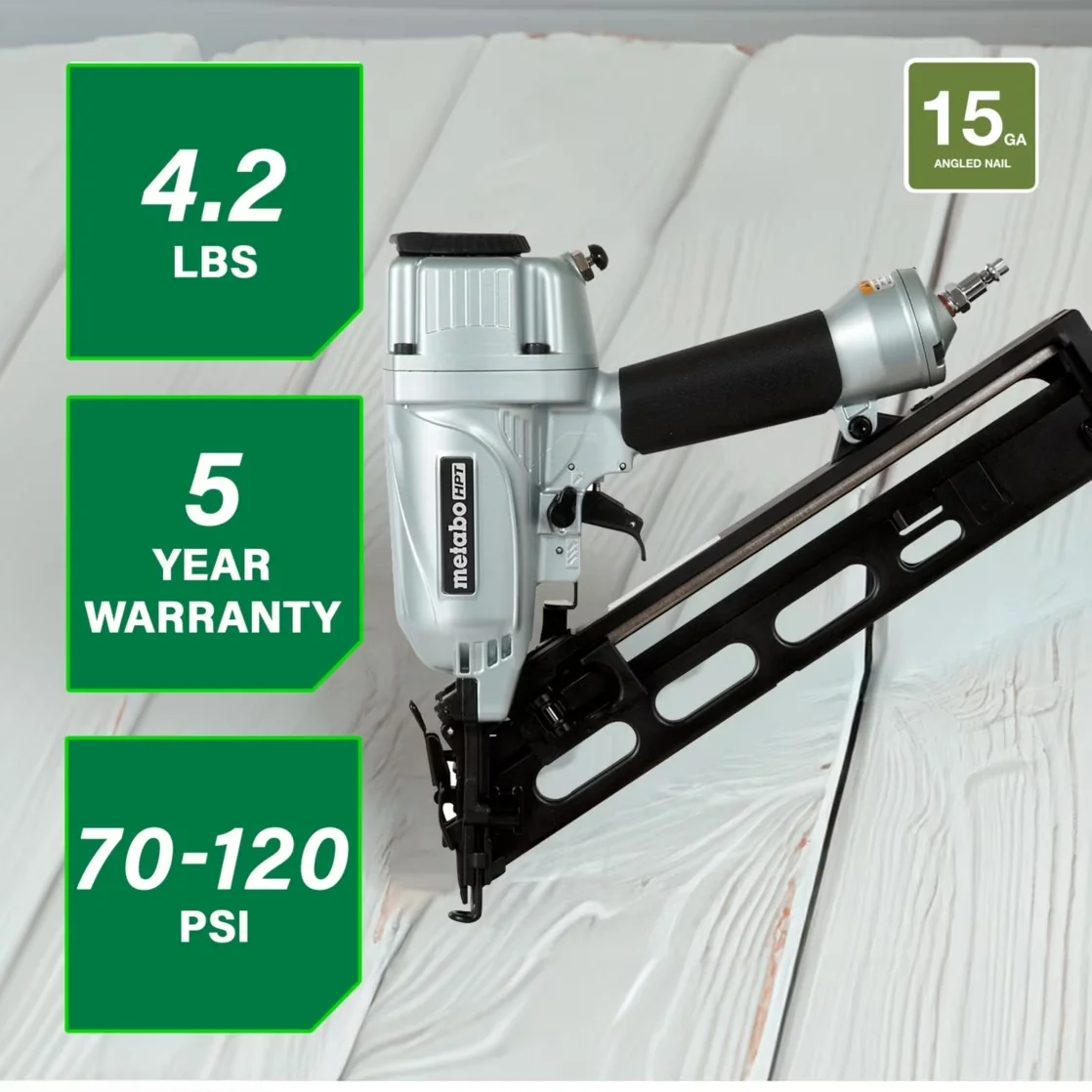Classic Air Tools Compressor with Lightweight, Adjustable, Pneumatic 15-Ga Angled Finish Nailer - Multicolor Model A0D2F2