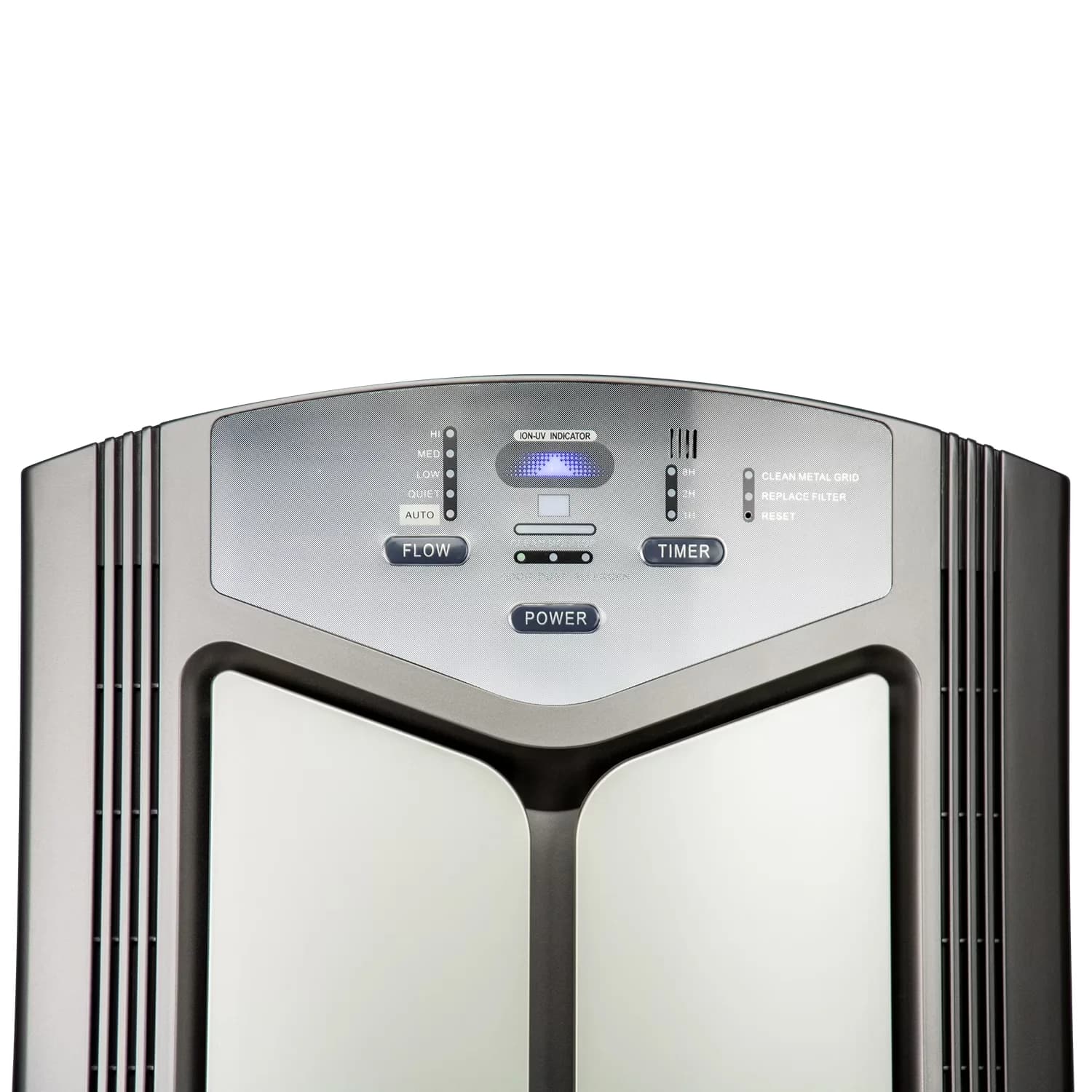 Sleek Air Purifier with Filter Change Indicator, Shield UV - Gray for Large, Home Model 300511