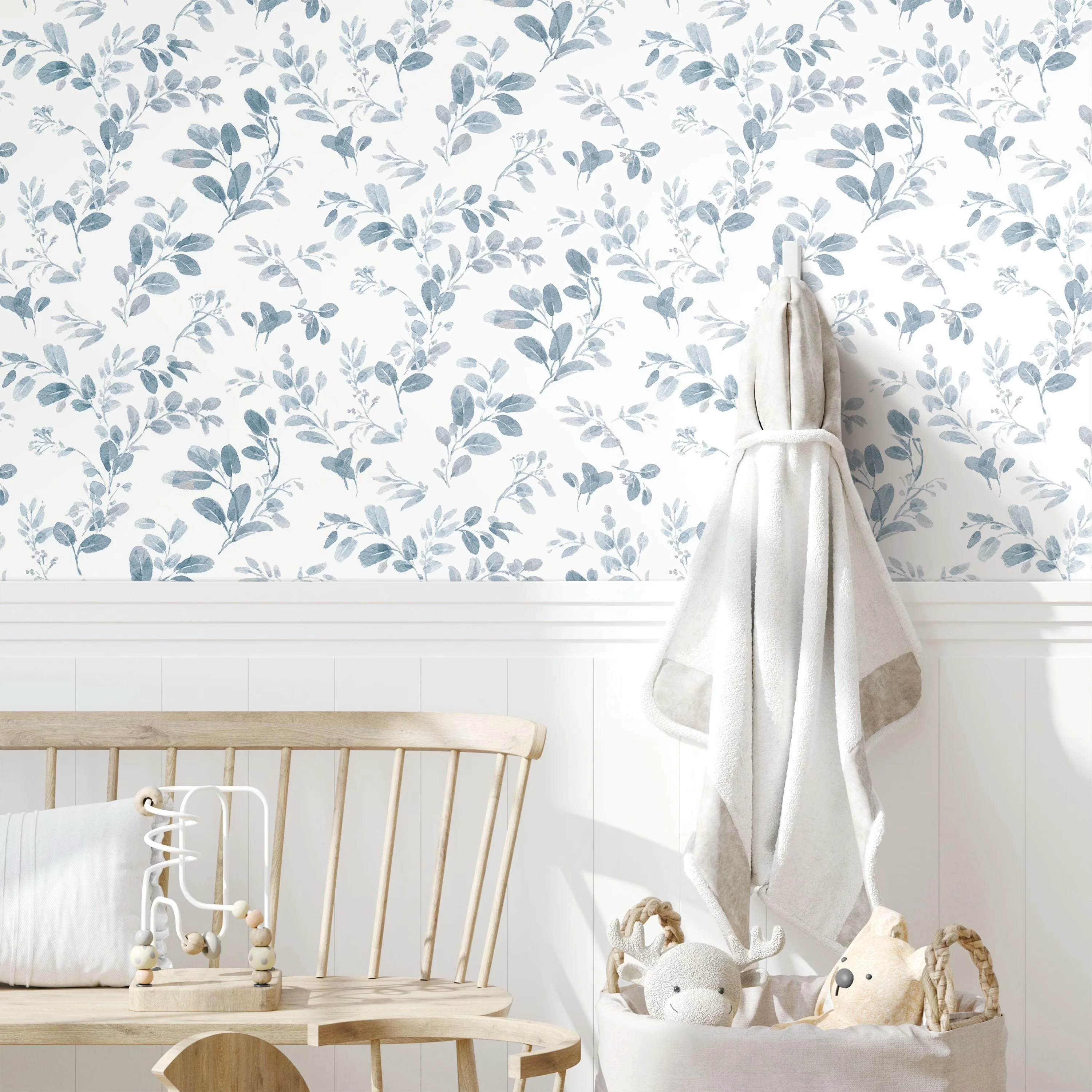 Wallpaper Compact with Removable, Leaves no sticky residue on the surface - Vinyl Blue Model A32572
