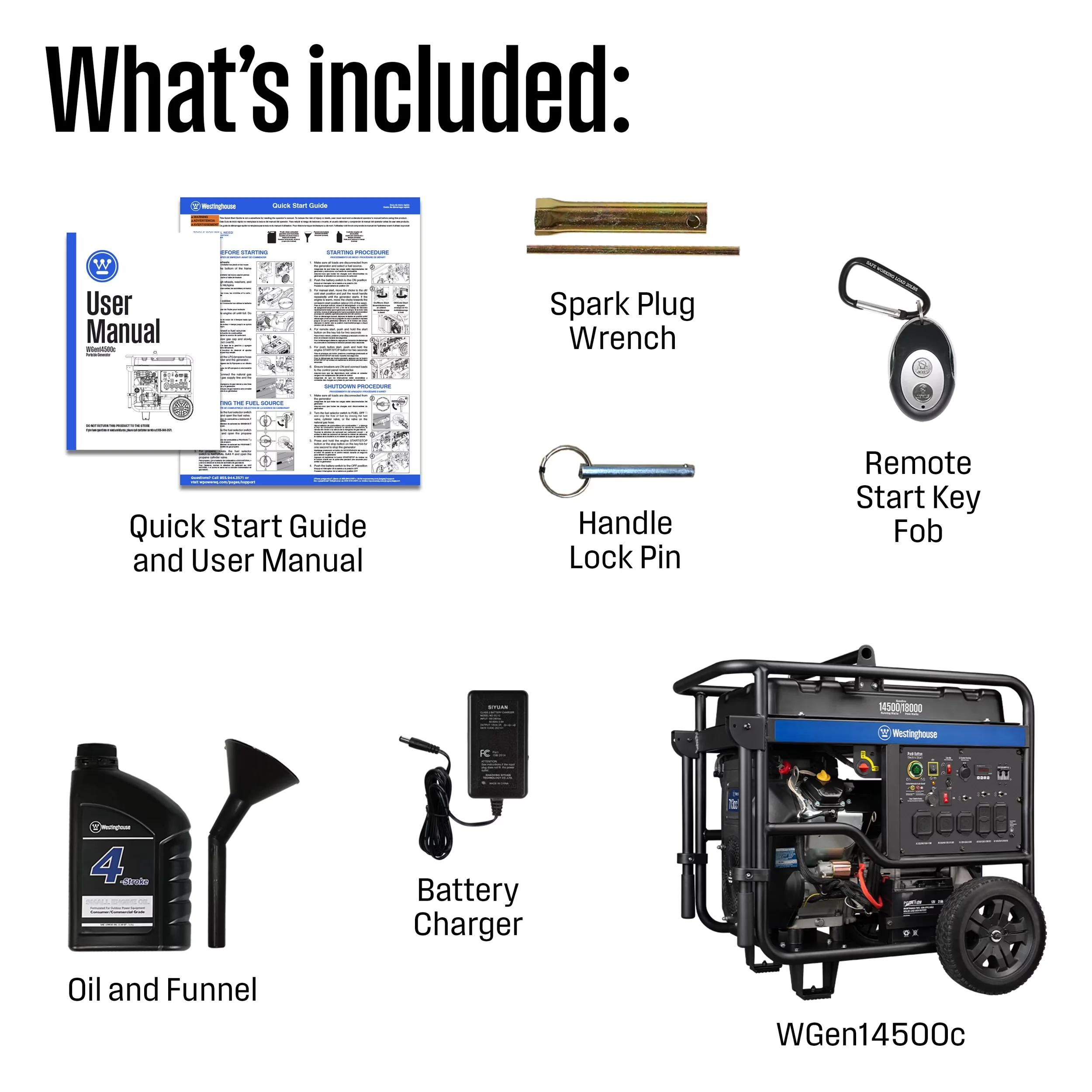 Generator Durable with Electric Start & CO Sensor, 18000 Peak Watt Home Backup Portable Gas - Model 7233D5