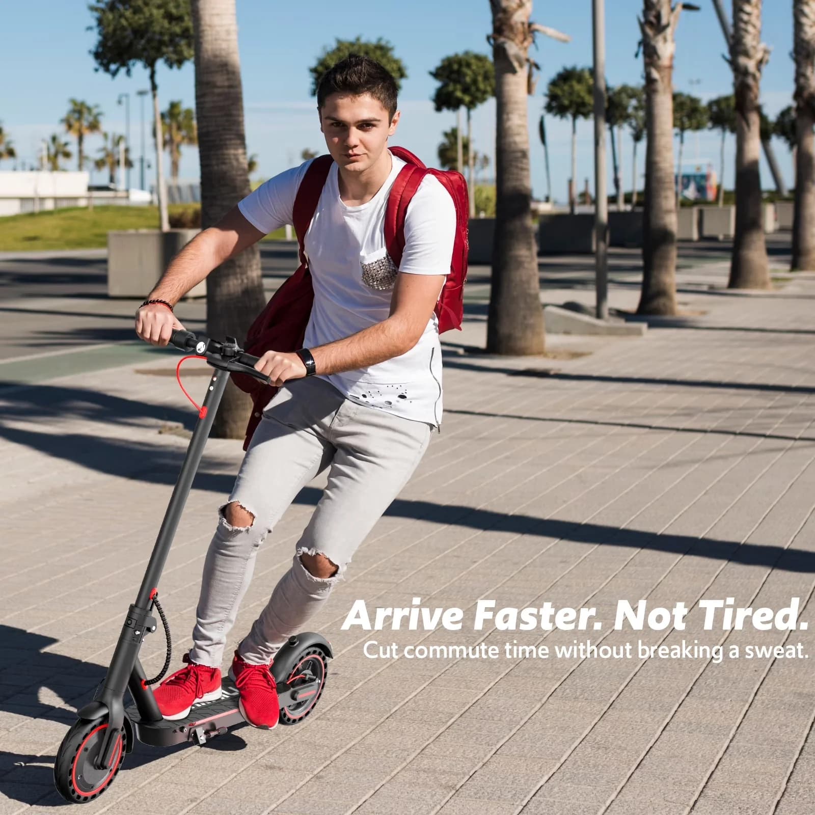 Modern Scooter with 550W, Compact, Electric scooters - Black Aluminum - Durable Build Model 3090DC