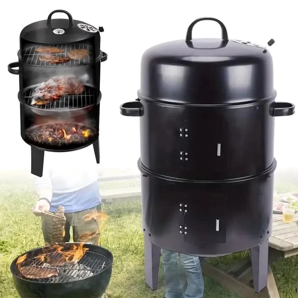 Sleek Charcoal Grill with Portable, Material: Iron - Metal Black for Outdoor, Camping Model 4AEE7E
