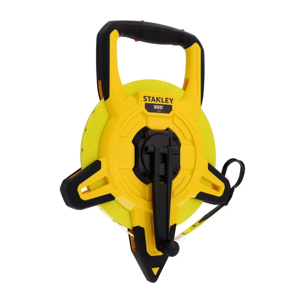 Modern Measuring Layout with Durable, Reinforced blade end for long life, End loop for easy pulling and anchoring - Fiberglass Yellow Model 96DE9A