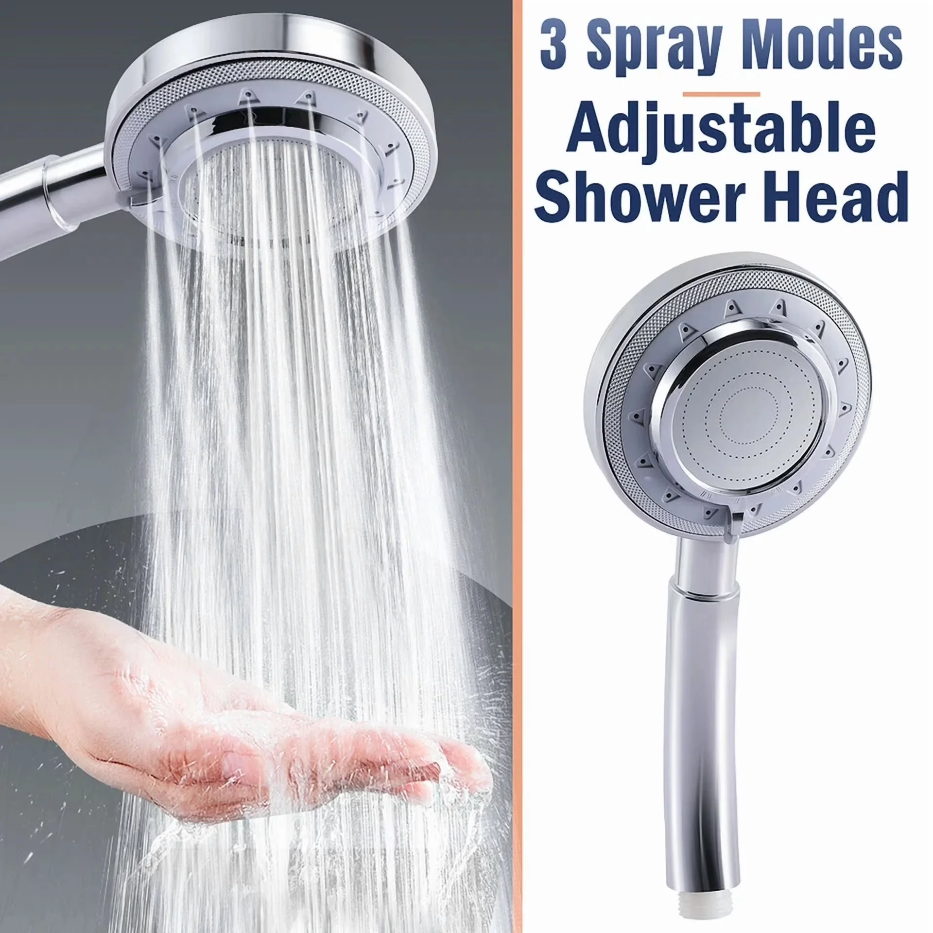 Stylish Shower Head with Handheld - High - Low Maintenance Model 7CDAAE