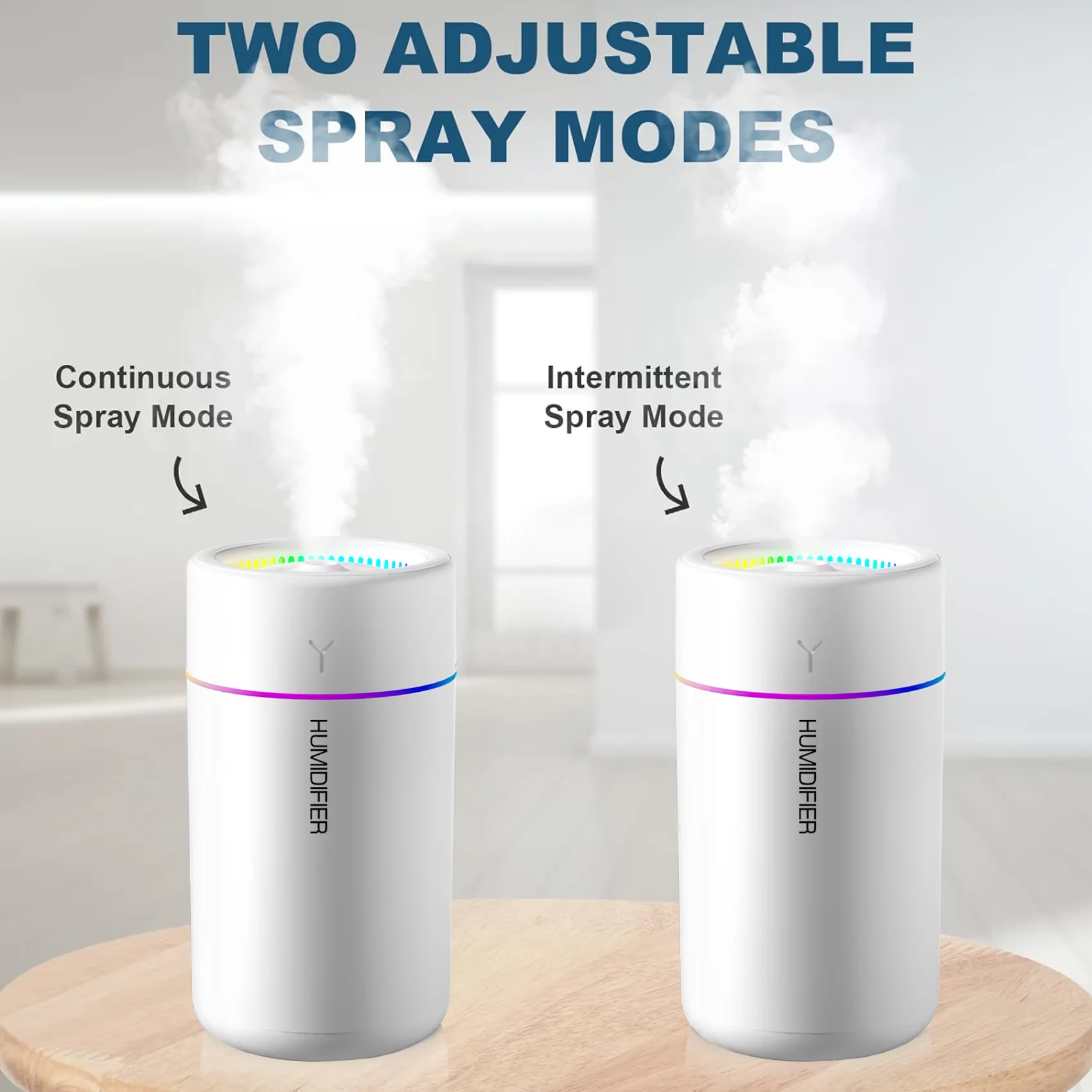 Durable Humidifier with Automatic Shut-Off, Adjustable Humidistat, Mini for Car, Office - Model AA719C