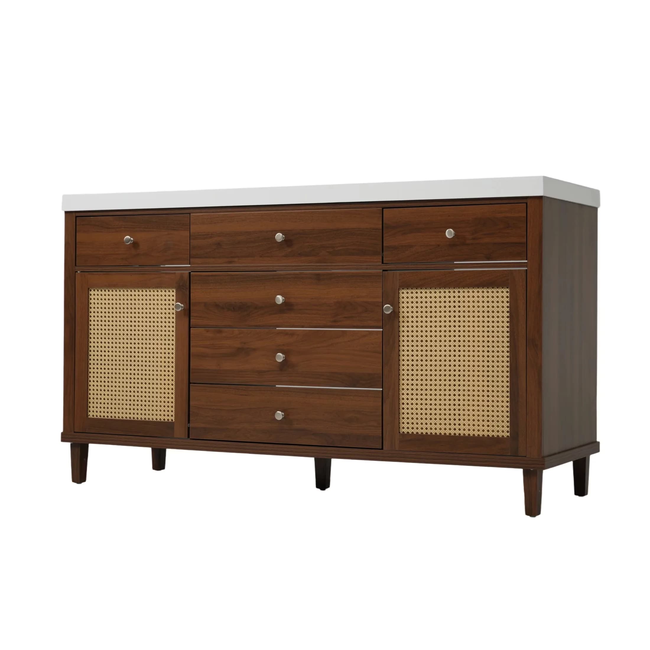 Bathroom Renovation Compact with Storage Cabinet and Drawers, Material: Solid Wood + MDF - Model 096775