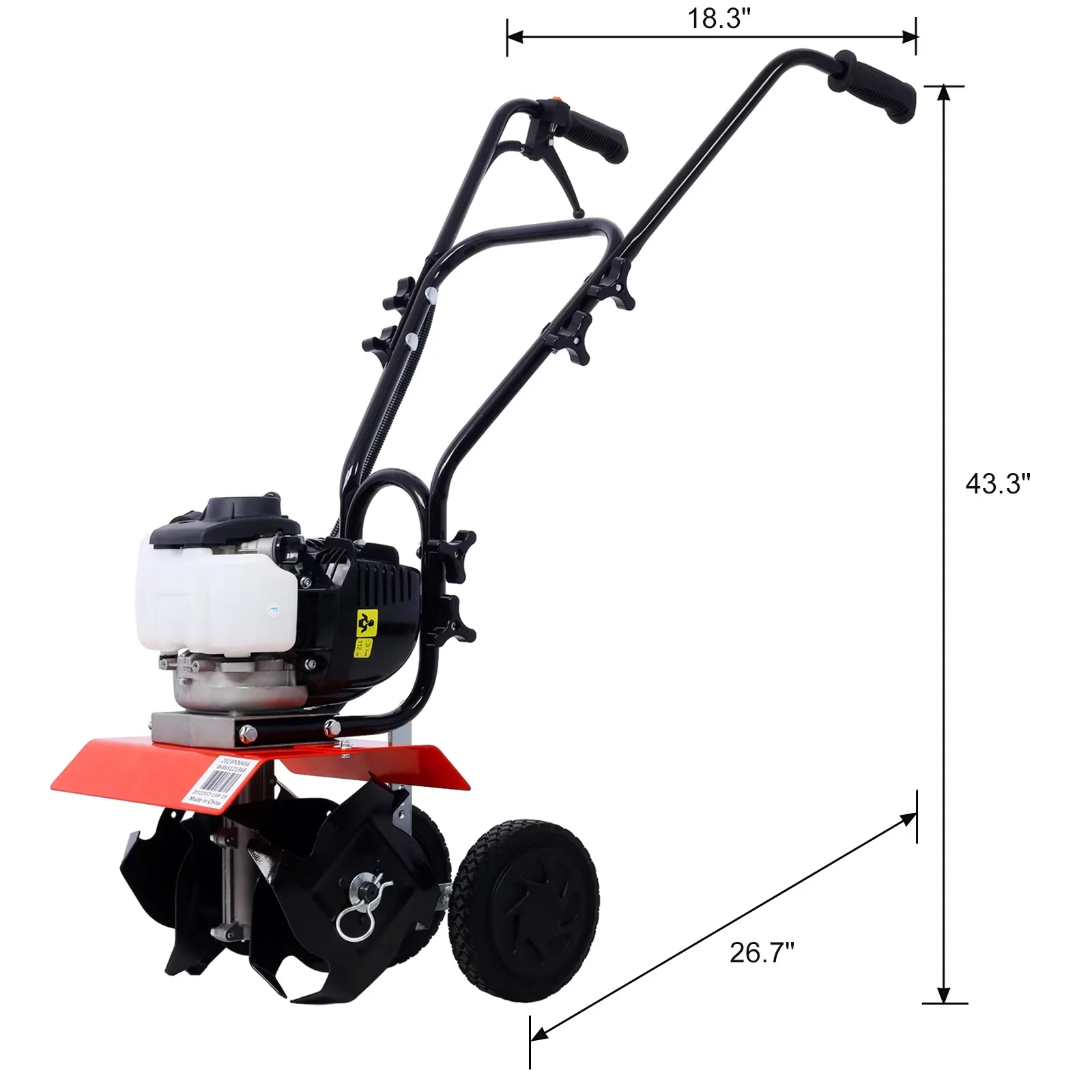 Innovative Trillers Cultivator with Gear Drive Transmission, Viper Engine, 37.7cc 4-Stroke Mini Tiller - Model 5FE3B7