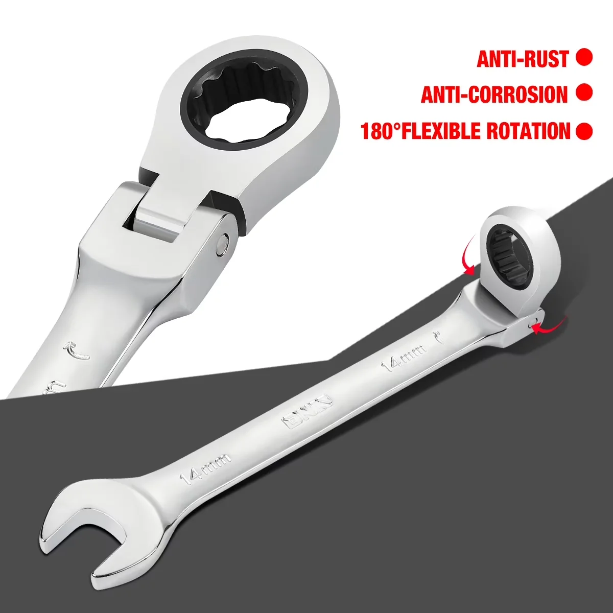 Professional Hand Tool Set with Adjustable, Chrome Vanadium Steel - Silver 12 ct Model D89B75