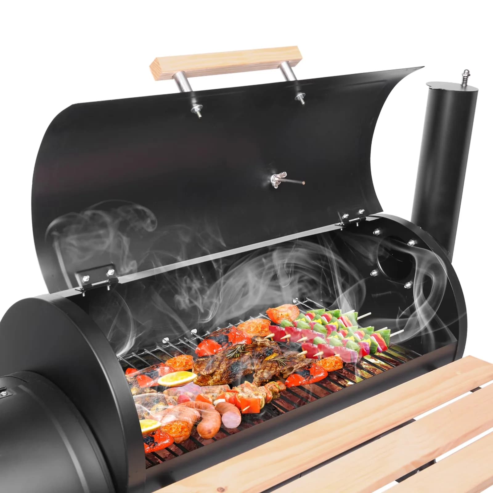 Versatile Charcoal Grill with Portable - Ceramic Black 500-600 - Residential Grade Model EE624F
