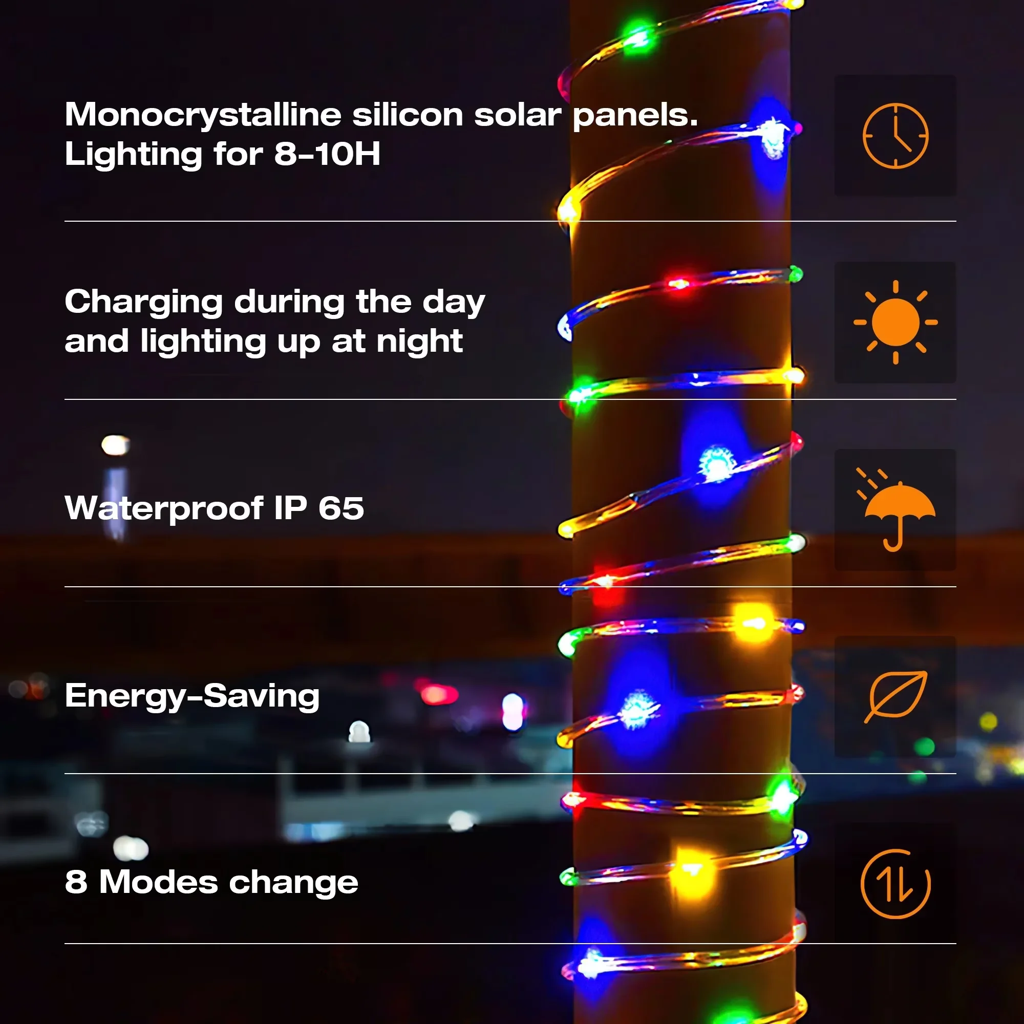 Efficient Novelty Light with LED, Solar, Blinking Lights - Multicolor for Garden Model F91BD7