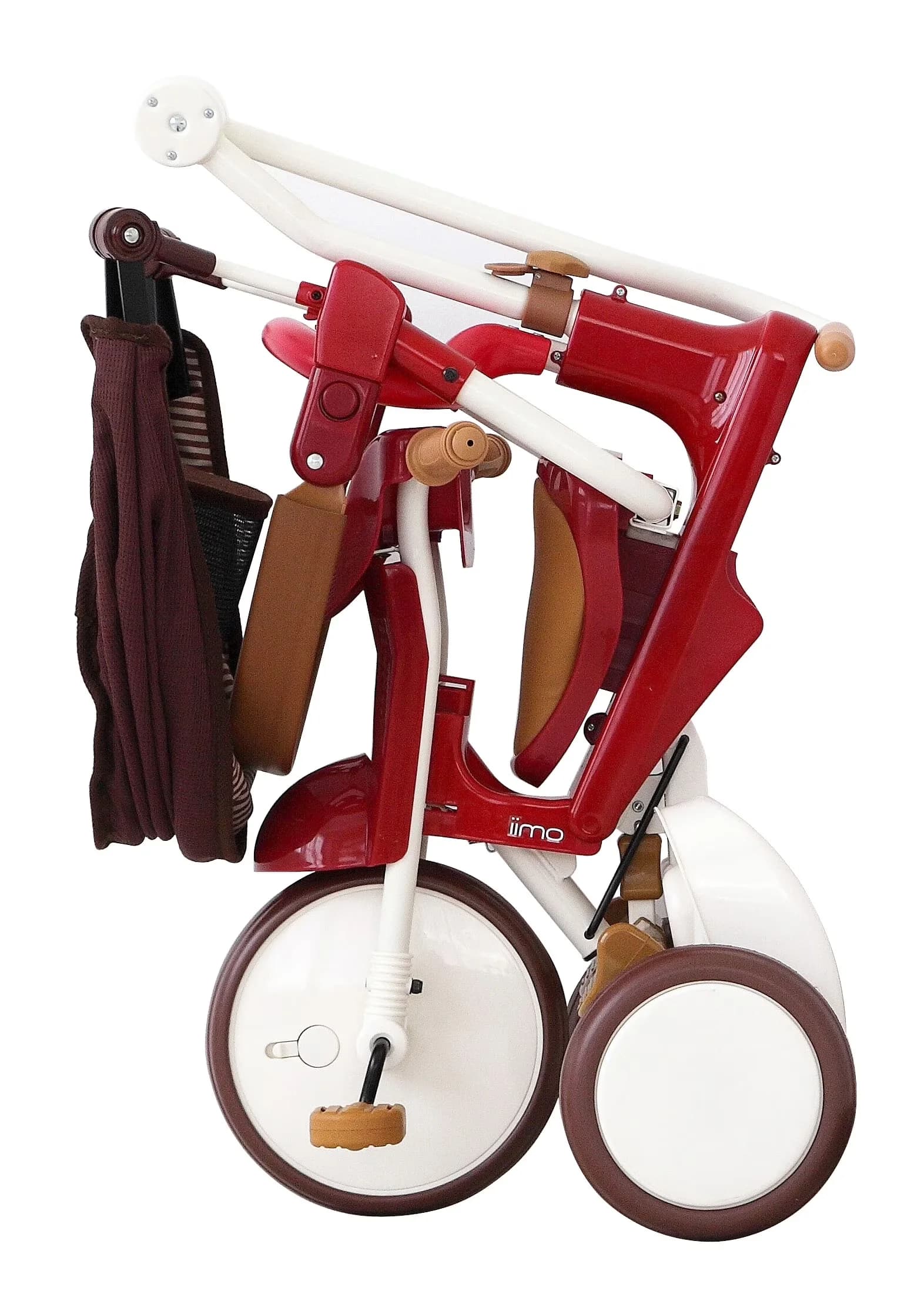 Compact Kids Bike with 3-in-1 Foldable Tricycle, Foldable Foot Rest, Canopy (Eternity Red) - Red Model D70919