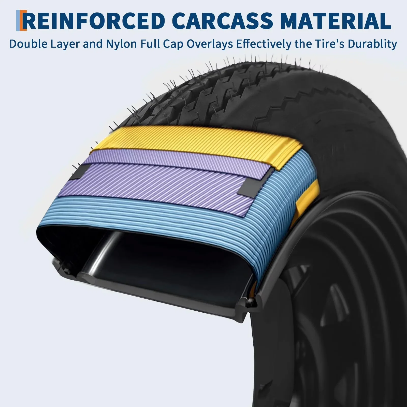 Stylish Trailer Tire with Puncture Resistant - 30-12 for Multiple Applications Model 984AE2