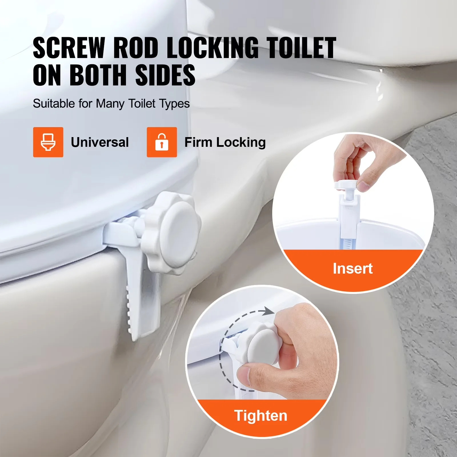 Stylish Toilet Seats And Lid with Easy Installation - Metal White FBL760600 Model D2AB50