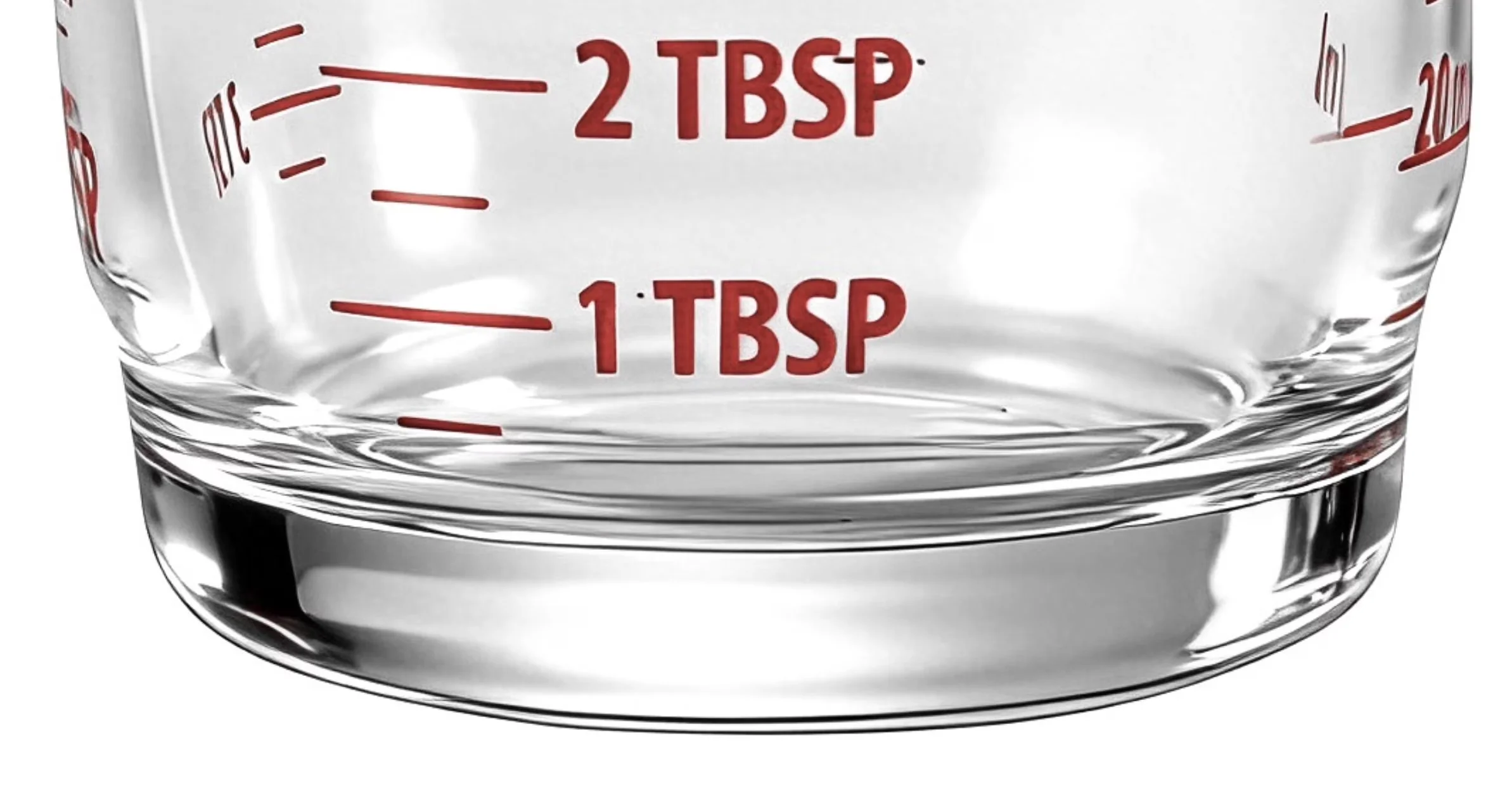 Classic Measuring Layout with Easy To Read, Durable, 4oz Glass Cup - Glass Clear Model 6CAF13