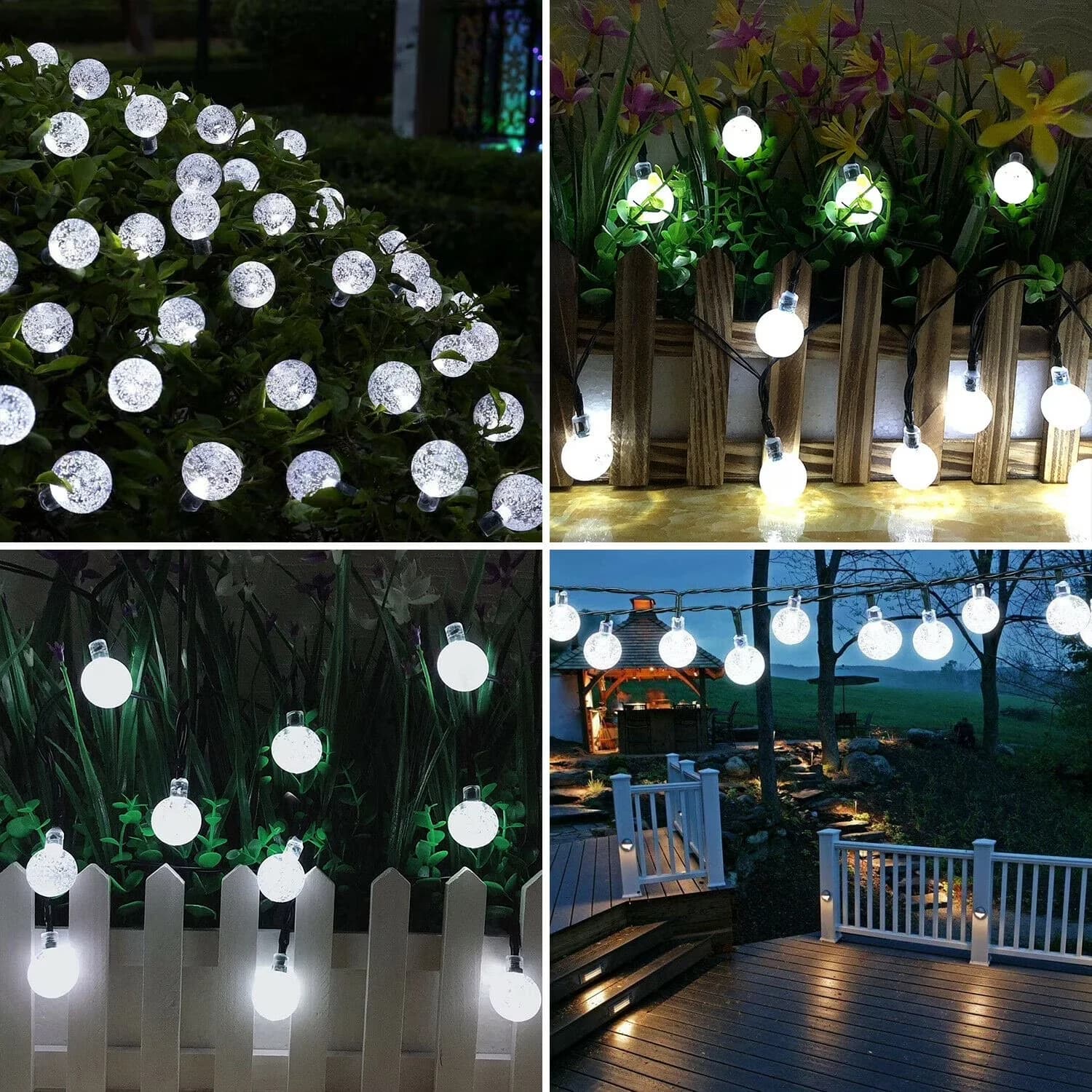 Essential Novelty Light with LED, Solar, White - Black, Clear, Multicolor Model 14D817