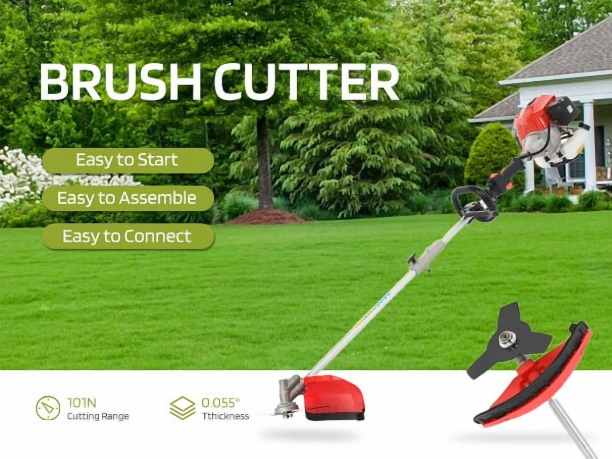 Compact String Trimmer with Attachment Capable, Edger Conversion Capable, Extendable - 5 In 1 Red for Home, Garden Model BE4ED2