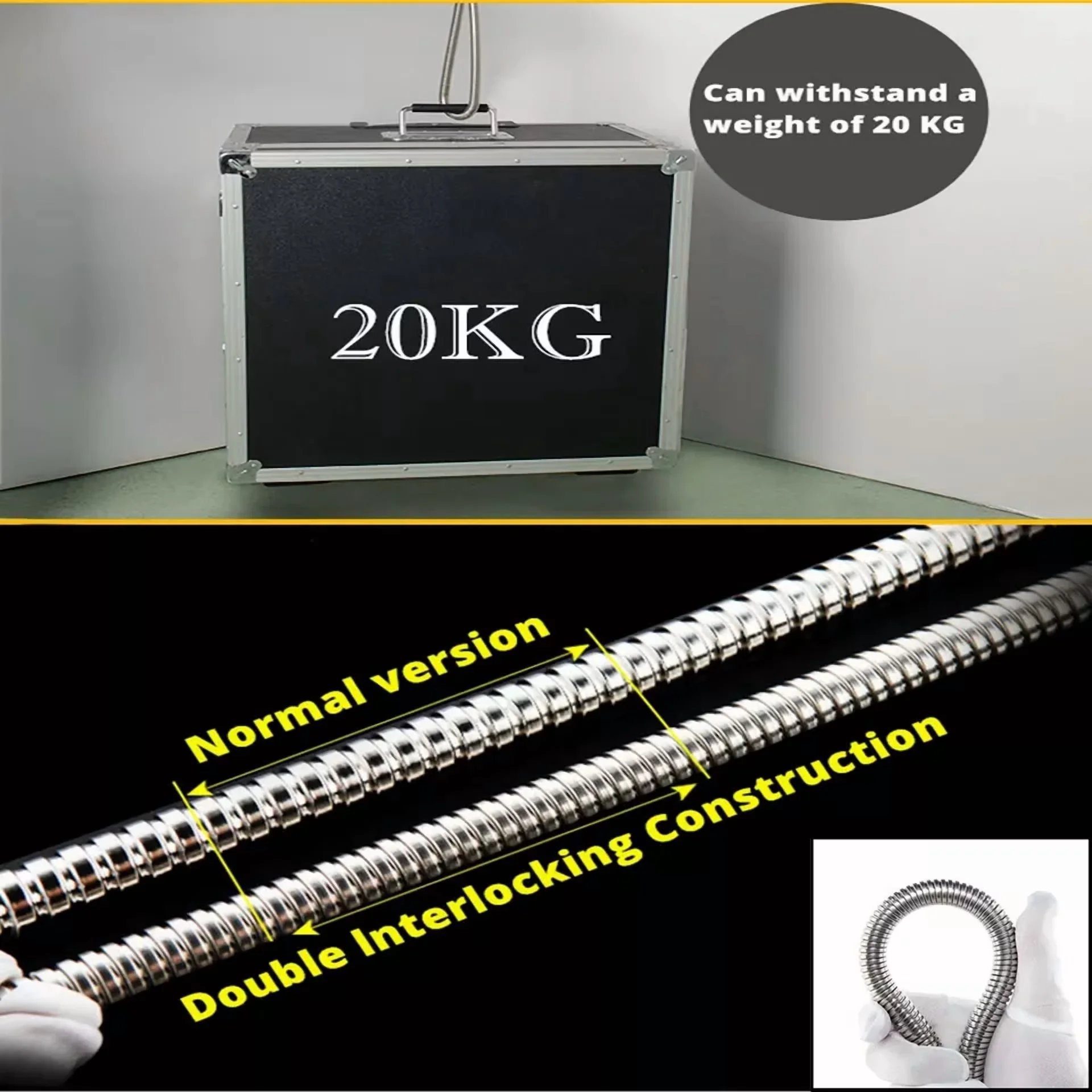 Modern Shower Head with Flexible, Easy to use and practical for everyone. - Silver Stainless Steel Model 3DBB90