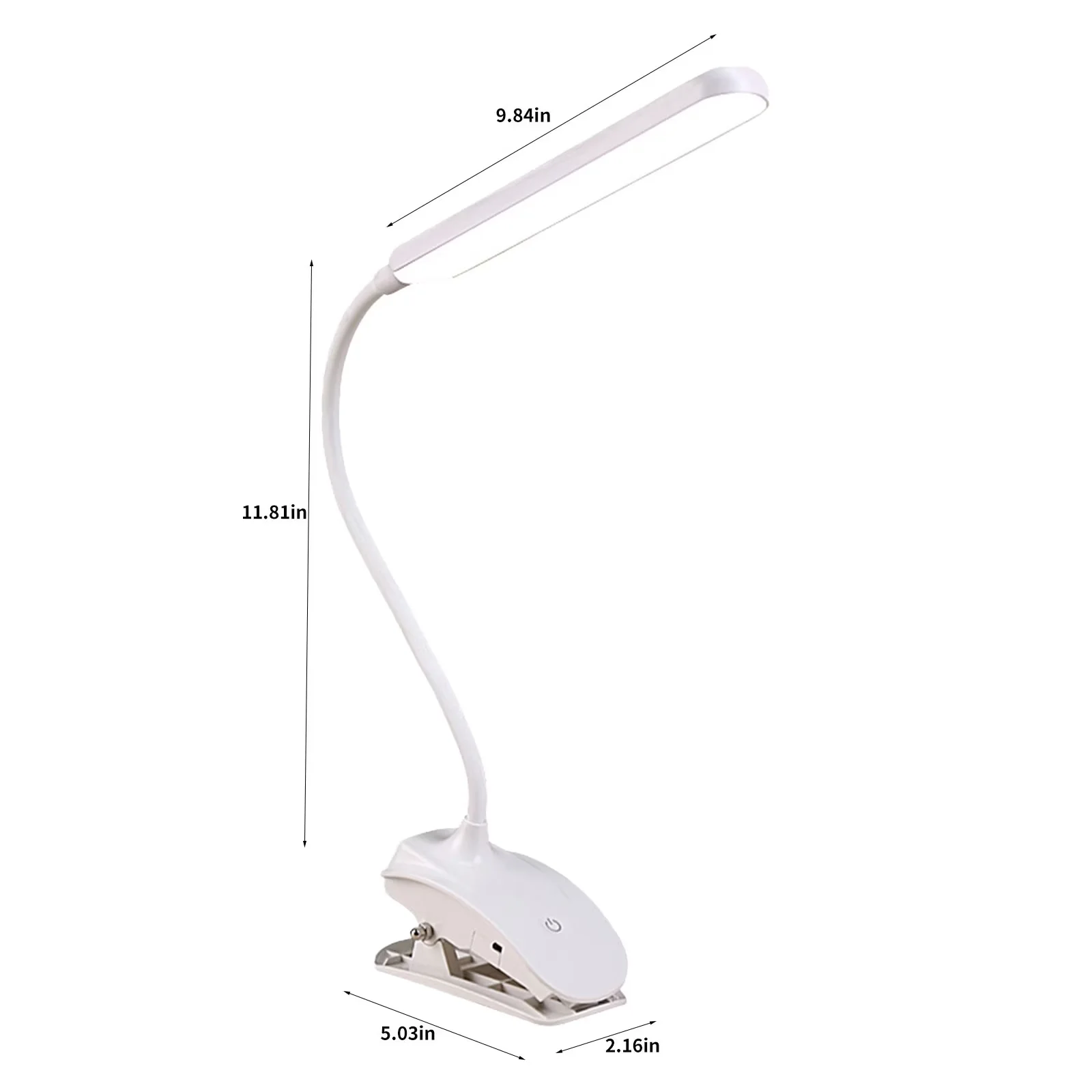 Desk Lamp Professional with LED, Clip-On Lamps - Metal White - Essential Collection Model 628167