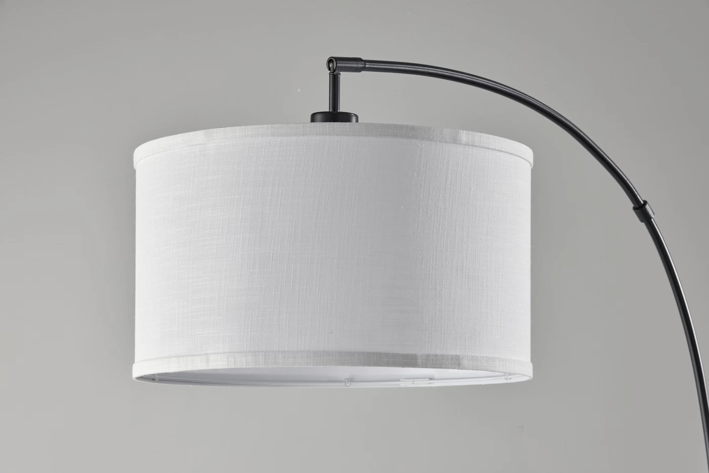 Sleek Floor Lamp with Incandescent, Arc, Modern - Steel Black Classic - Quality Construction Model 91BE0D