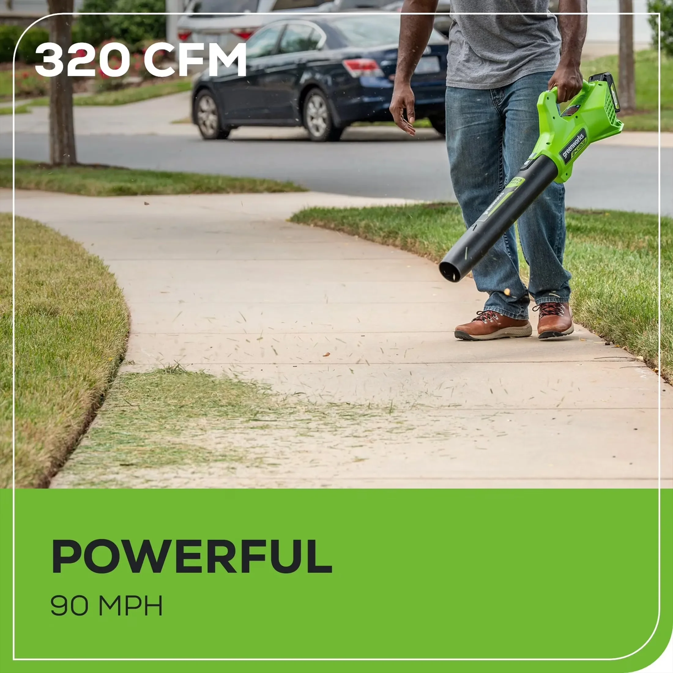 Leaf Blower Essential with Battery, 24V, 24V Cordless Axial (90 Mph / 320 Cfm) - Model 2D288E