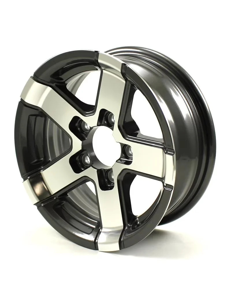 Sleek Wheels And Rim with Gray Accent, 5-Lug on 4.5" - Silver Aluminum Model 661FB3